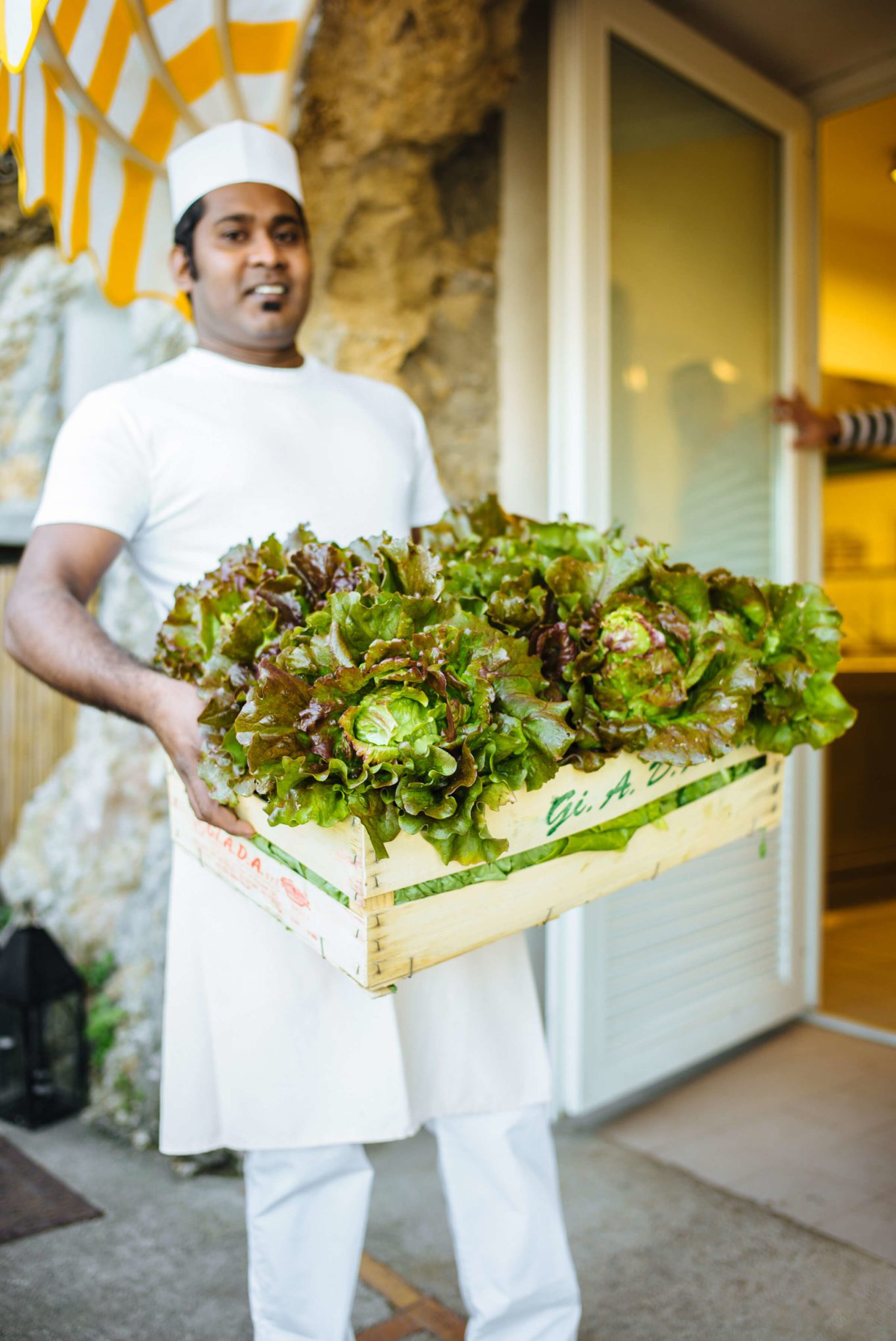 The bounty of vegetables from the edible garden at Hotel Caesar Augustus in Capri, The Taste Edit