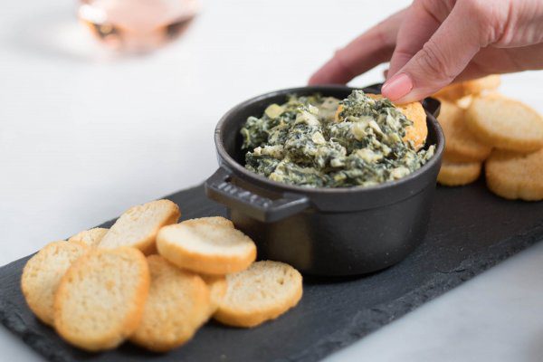MAIO makes this healthy Spinach Artichoke dip recipe with Bolthouse MAIO garlic, The Taste Edit