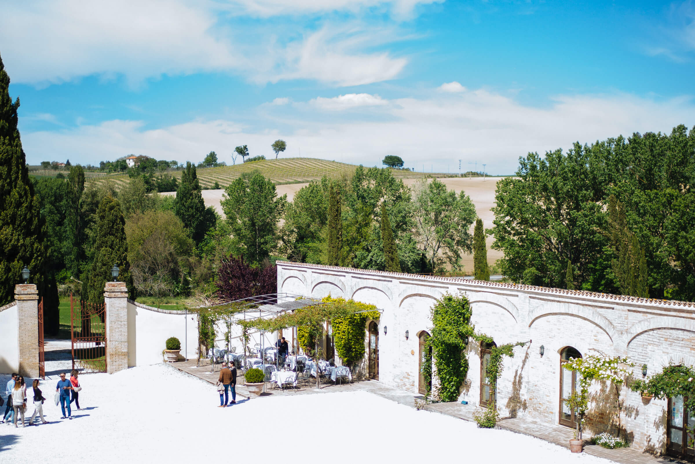 Visitors at the Cantina Scacciadiavoli Winery in Montefalco Umbria Italy, The Taste Edit