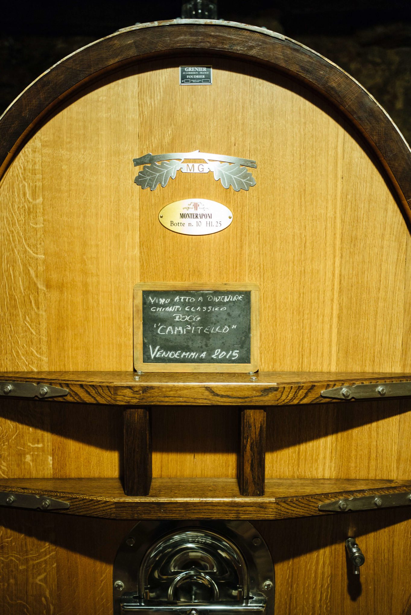 Wine barrels at Michele at Monteraponi Winery, Chianti, The Taste Edit