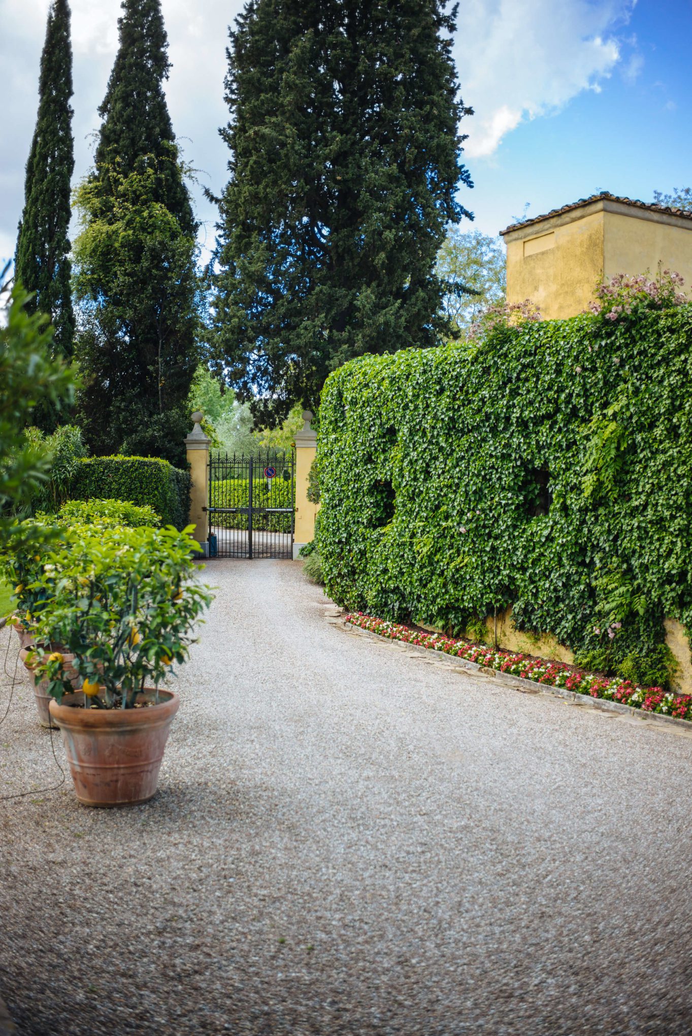 The gates at Villa la Massa in Florence, The Taste Edit