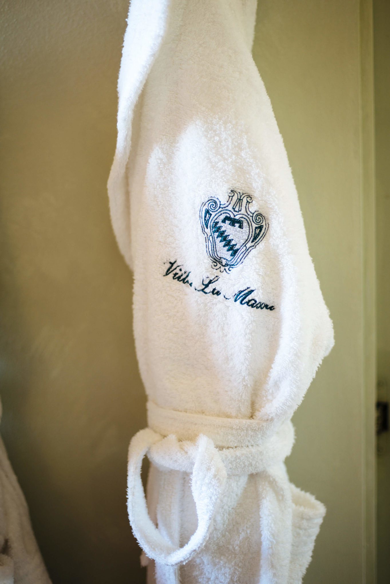 Terry cloth robes add an extra touch at Villa La Massa in Florence, Italy, The Taste Edit