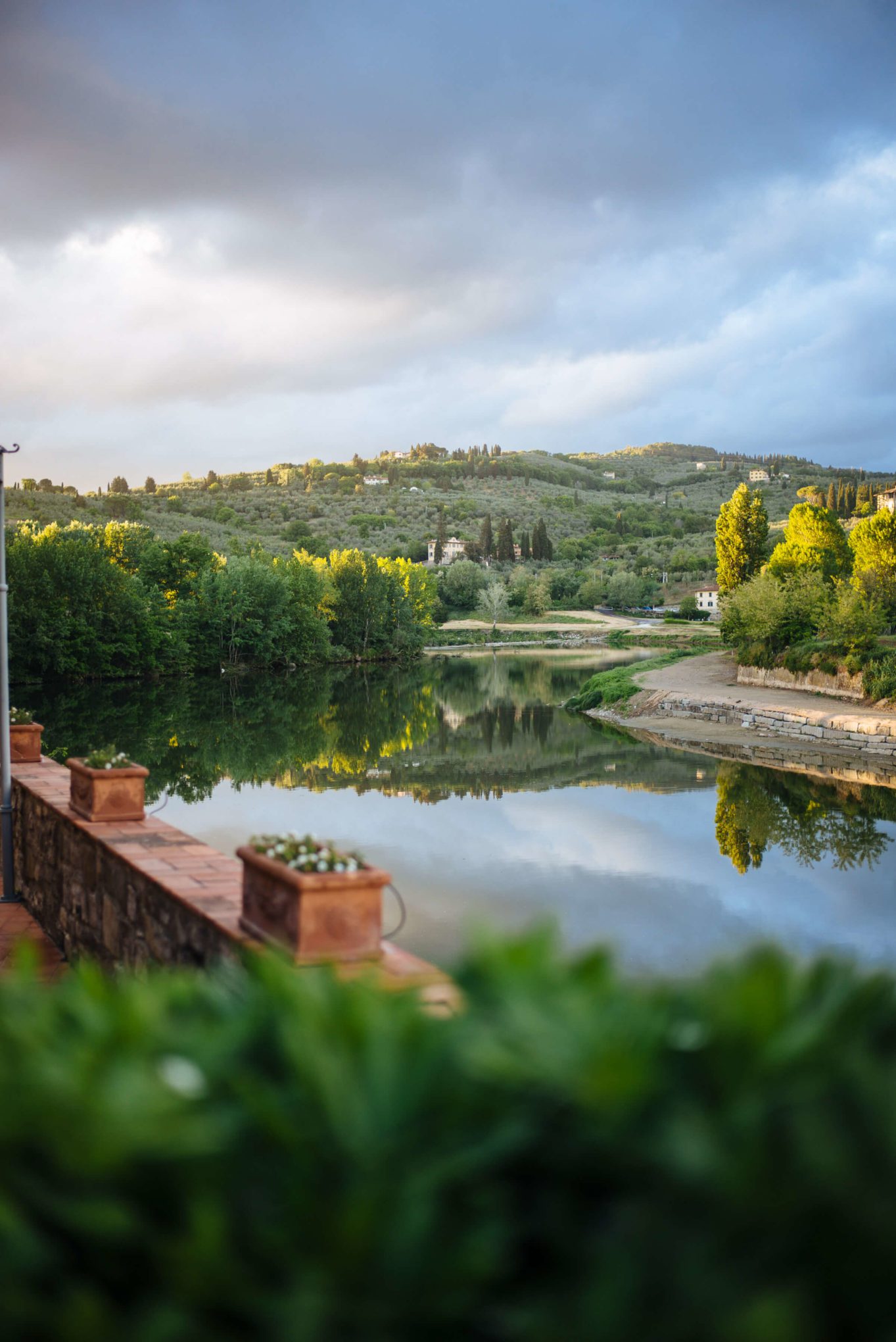 A view of the Arno River from Villa La Massa in Florence, The Taste Edit