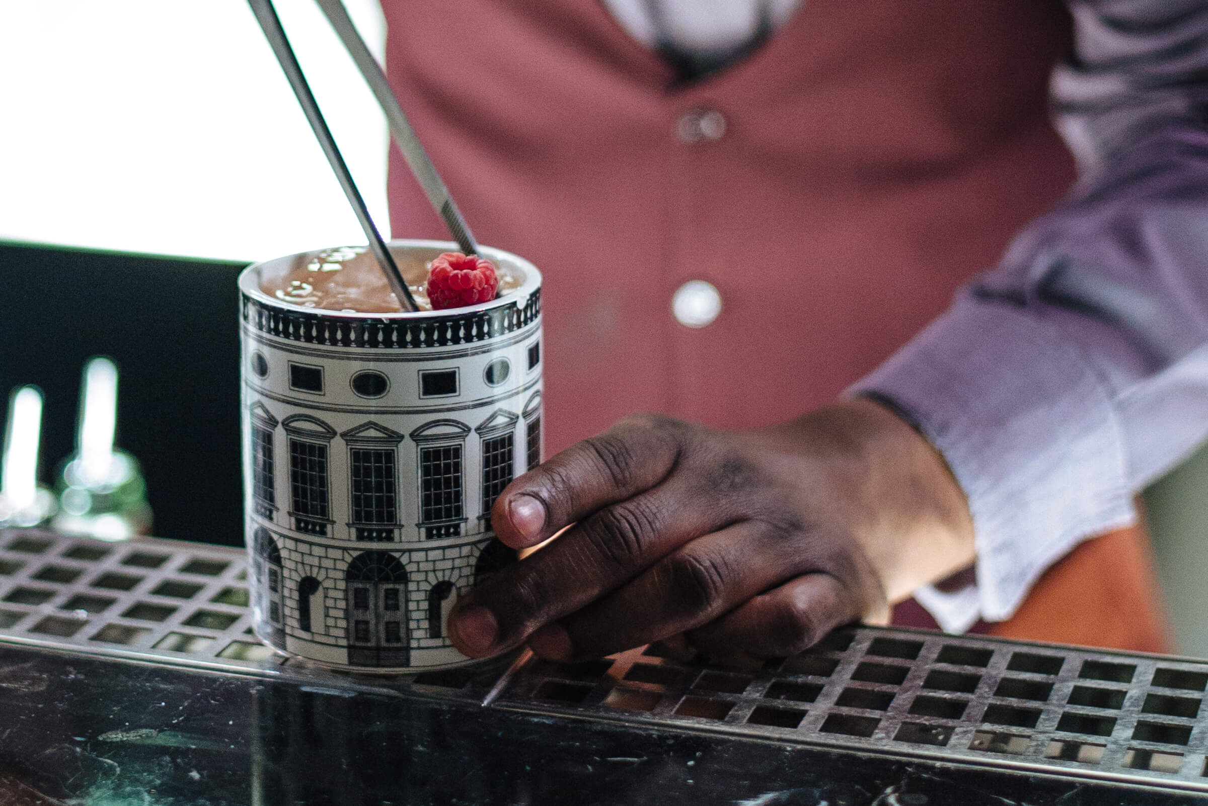 Garnishing cocktails at the exclusive nightclub Mandarin Oriental Bar in Milan, The Taste Edit