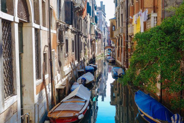 Boats in the Venice Canal in Italy, The Taste Edit