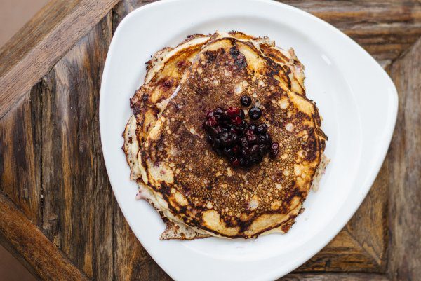 Huckleberry Pancakes are the fluffiest pancakes perfect for camping or enjoying breakfast, from The Resort at Paws Up Montana Glamping, The Taste Edit