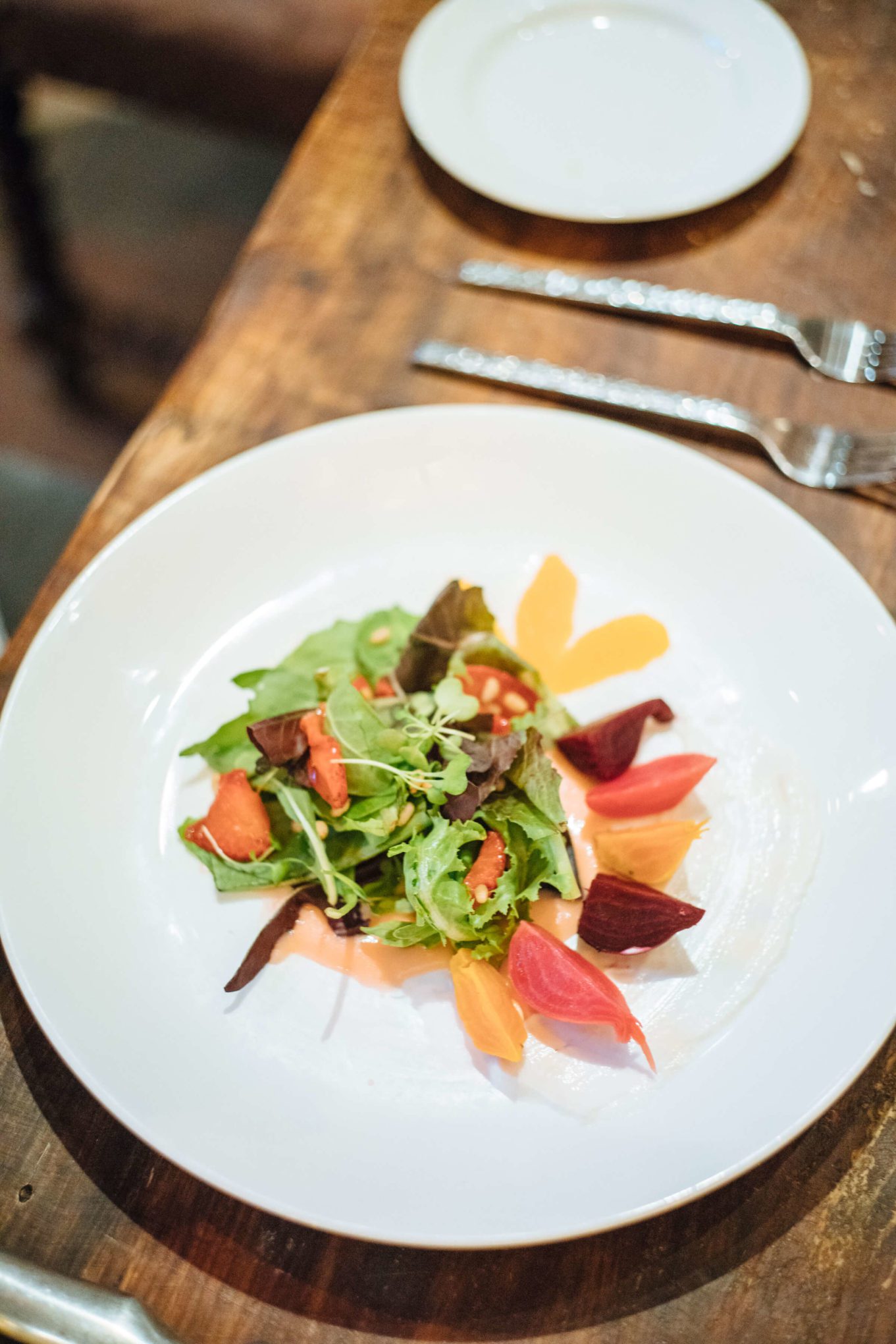 Beet Salad at Pomp Restaurant, The Resort at Paws Up, Chef Ben Jones, The Taste Edit