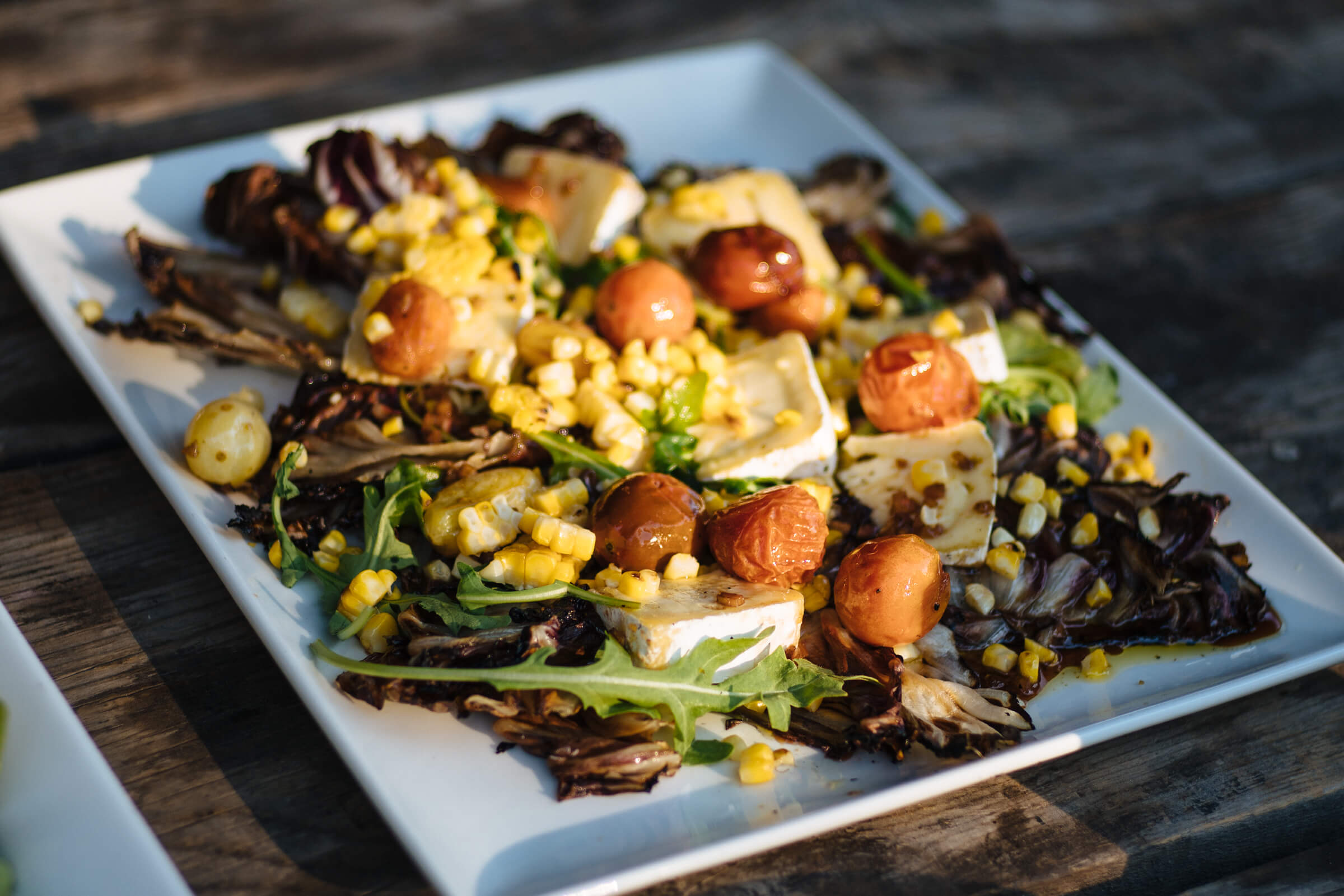 Grille radicchio and corn salad with Mt. Tam Cheese, Ox Restaurant in Portland, The Taste Edit