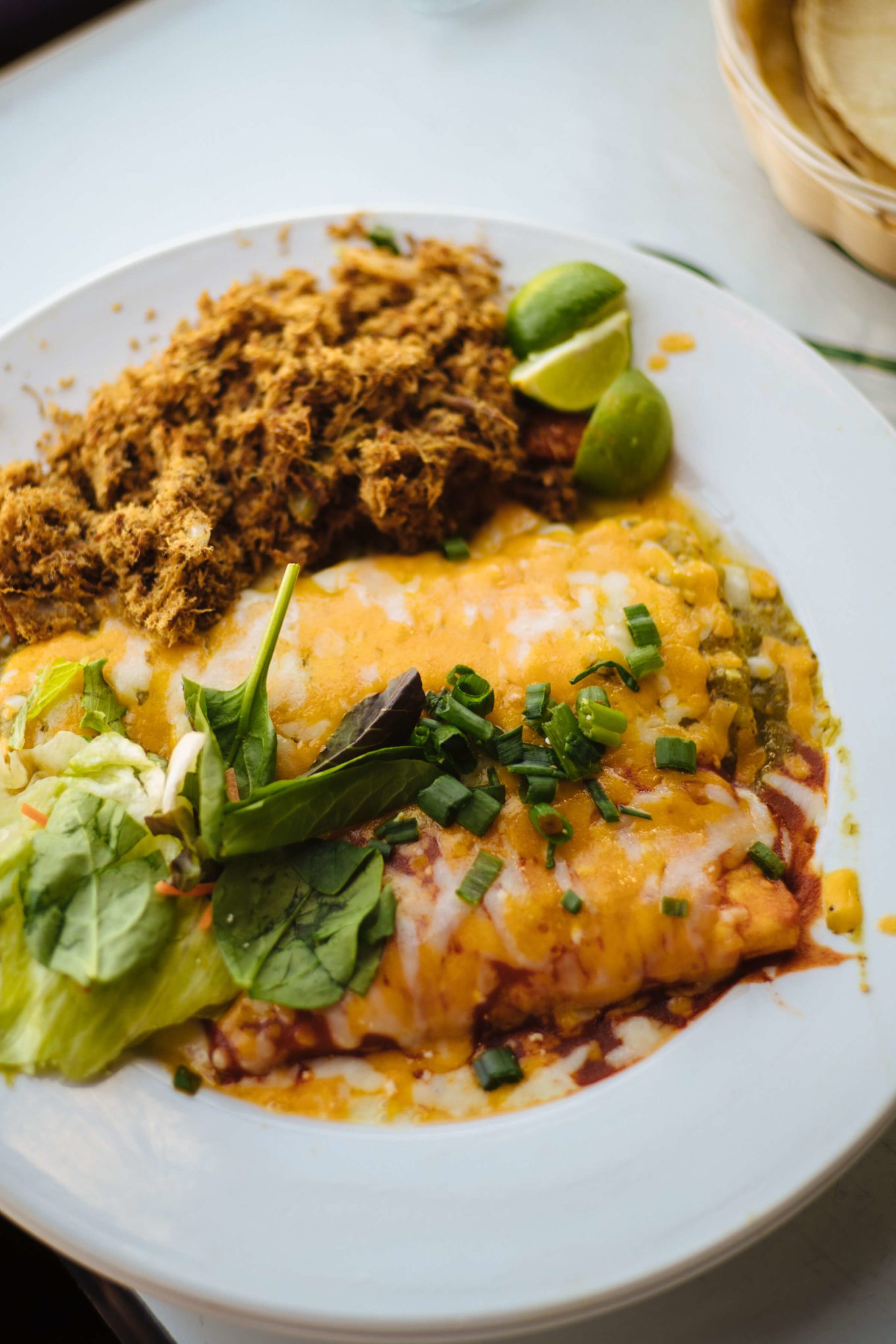 Platter with carne secca at El Charro Cafe is a Tucson Arizona, The Taste Edit