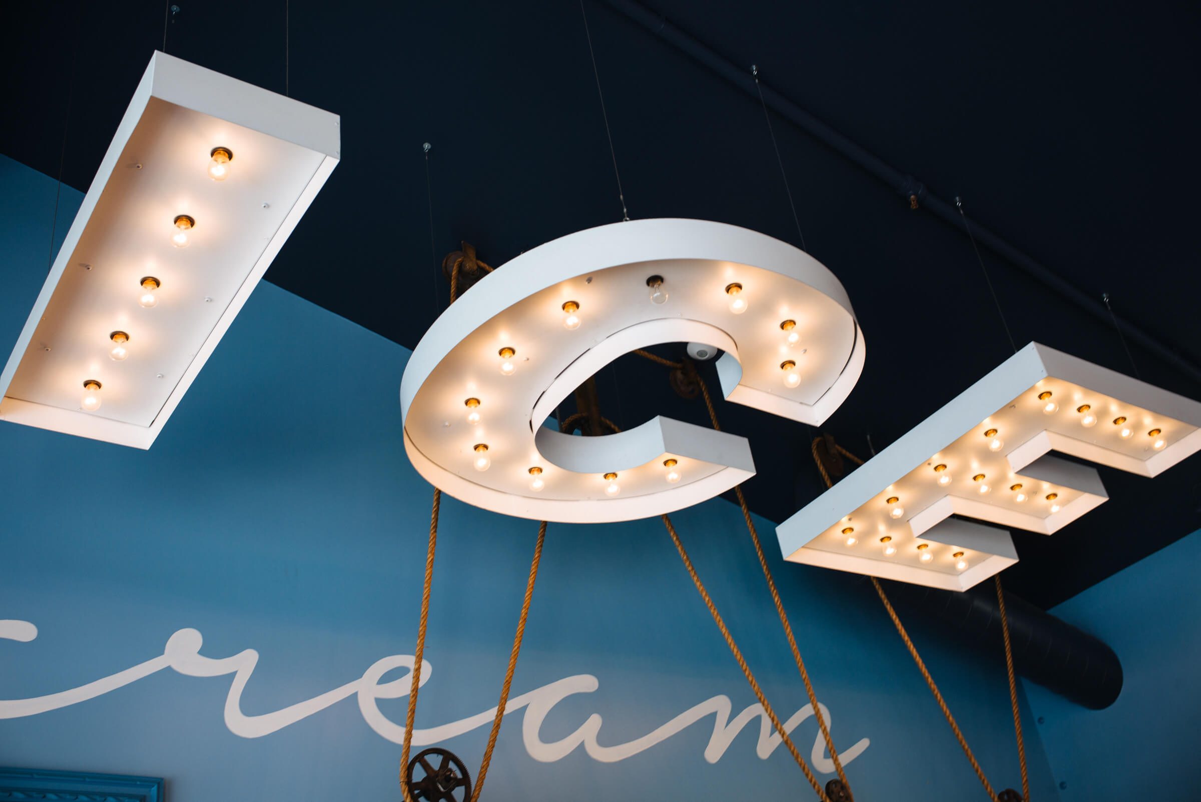 Ice Cream Sign at HUB Ice Cream Factory, Tucson Arizona, The Taste Edit