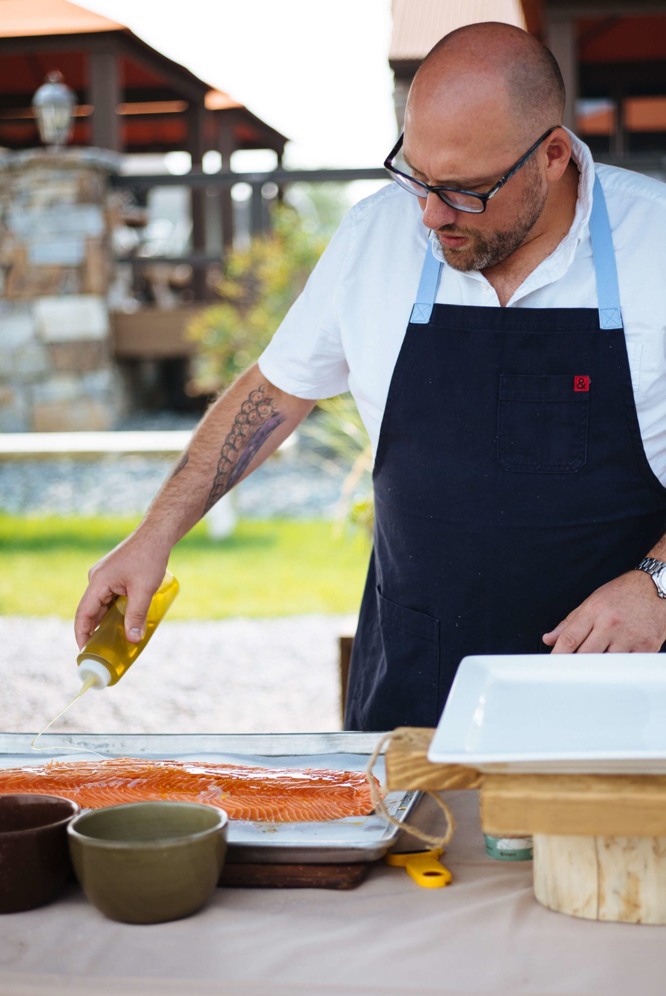 How to grill salmon with skin, oil is very important, how much time on the grill the resort at paws up, montana glamping, cookbook live, greg denton OX restaurant Portland, The Taste Edit