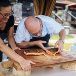 How to grill salmon with skin, checking the donees of salmon, how much time on the grill the resort at paws up, montana glamping, cookbook live, greg denton OX restaurant Portland, The Taste Edit