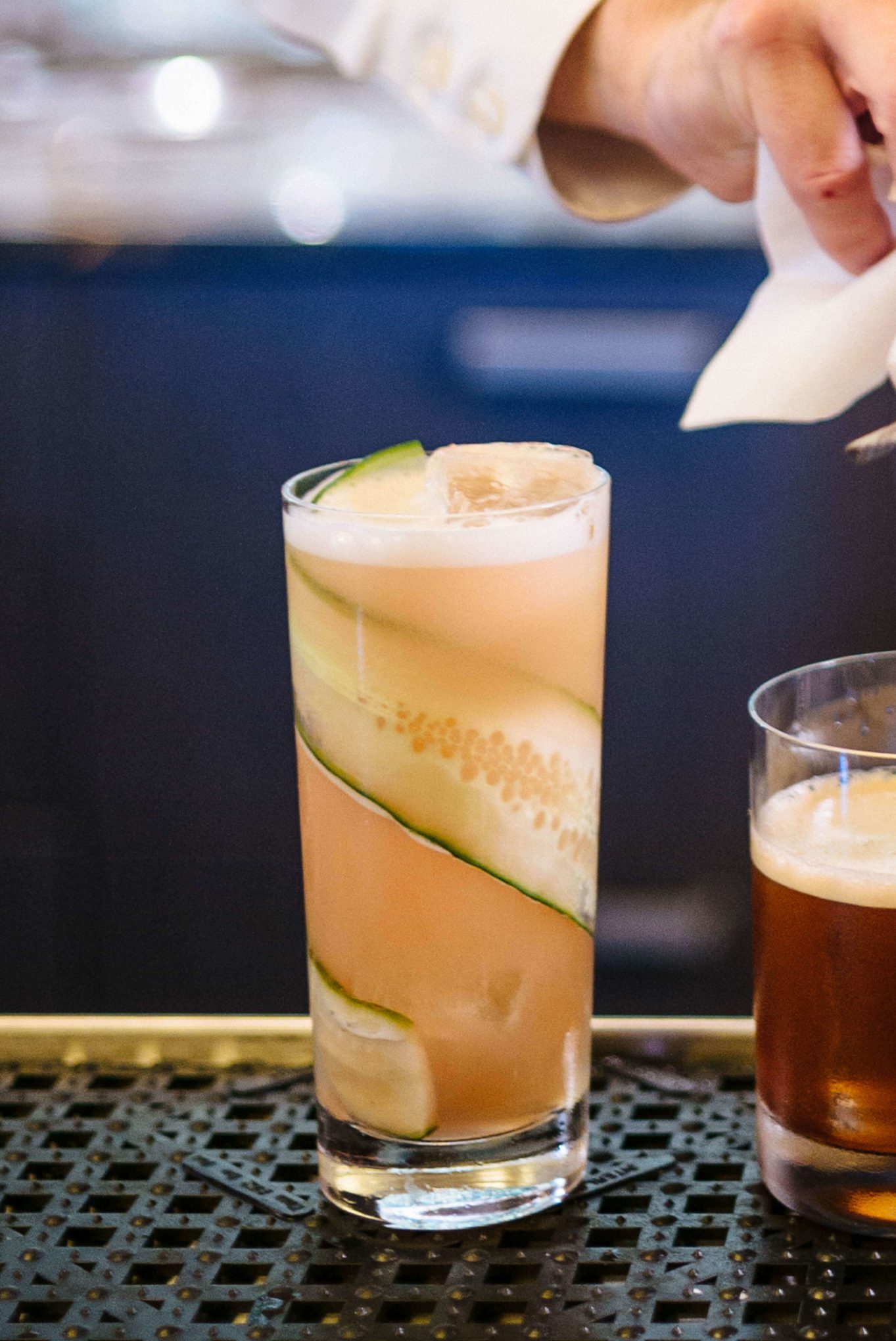 Try this beer and cranberry cocktail from Eleven Madison Park Cranberry Cocktail, recipe on The Taste Edit