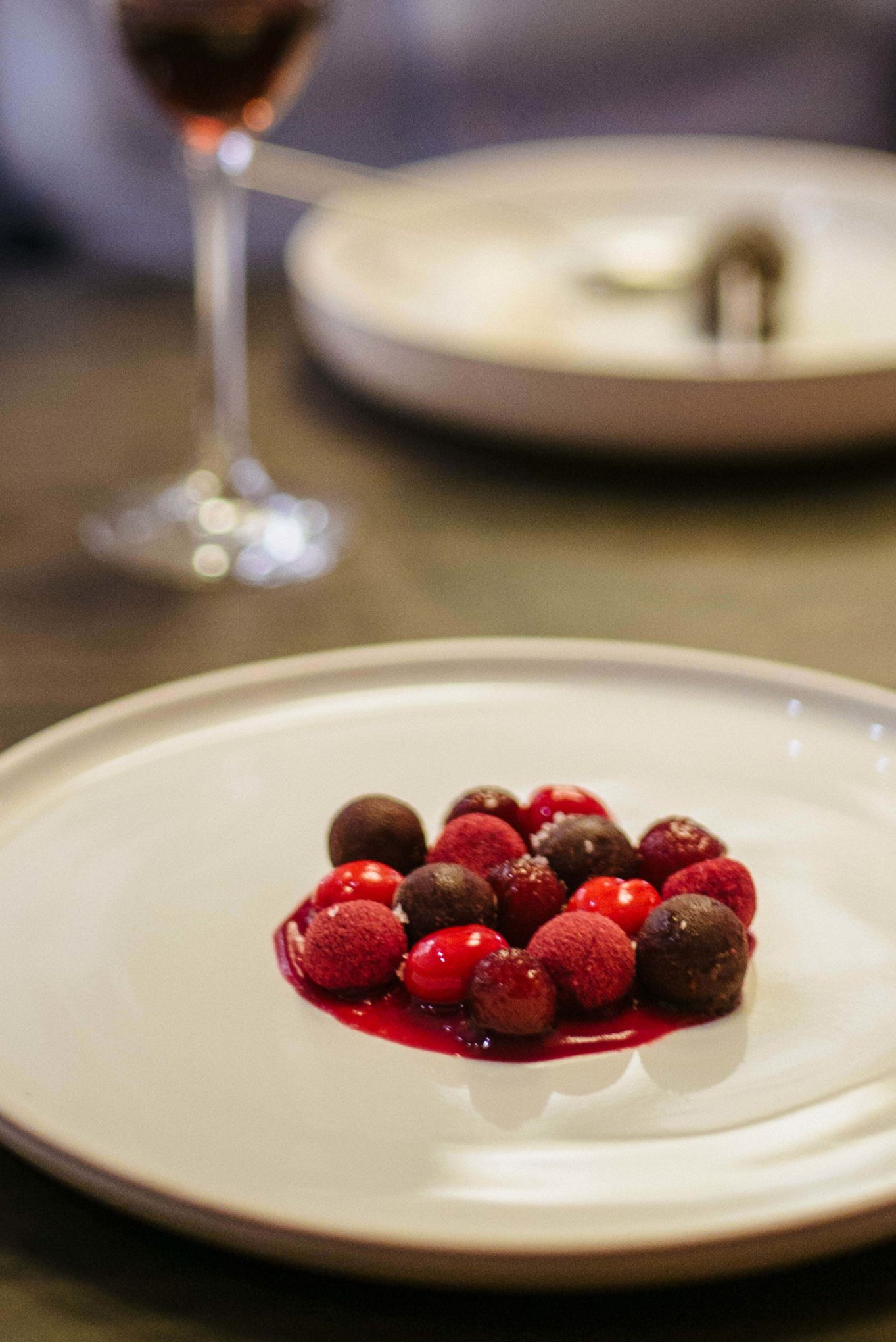 dessert at Eleven Madison Park, cranberries multiple ways, by thetasteedit