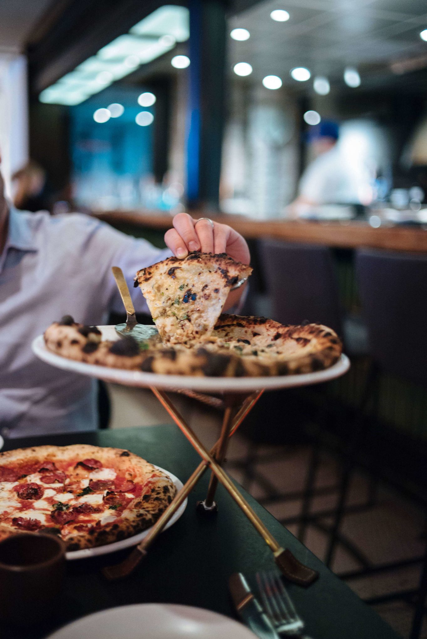 The clam pizza with garlic and the diavola pizza is to die for at Pasquale Jones in New York City SOHO, see more on The Taste Edit