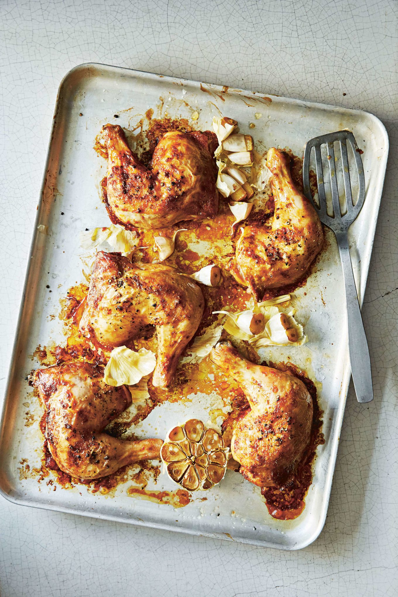 Piri Piri chicken is an easy one pan dinner. Add potatoes and peppers for a full dinner! You'll make this spicy chicken recipe over and over again