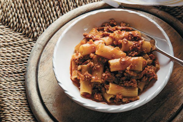 Make this Italian Rigatoni alla buttera cowboy style rigatoni pasta recipe from Emiko Davis, get the recipe on thetasteedit
