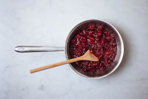 Make the best cranberry sauce for a Thanksgiving side with orange citrus for a pop via The Taste Edit