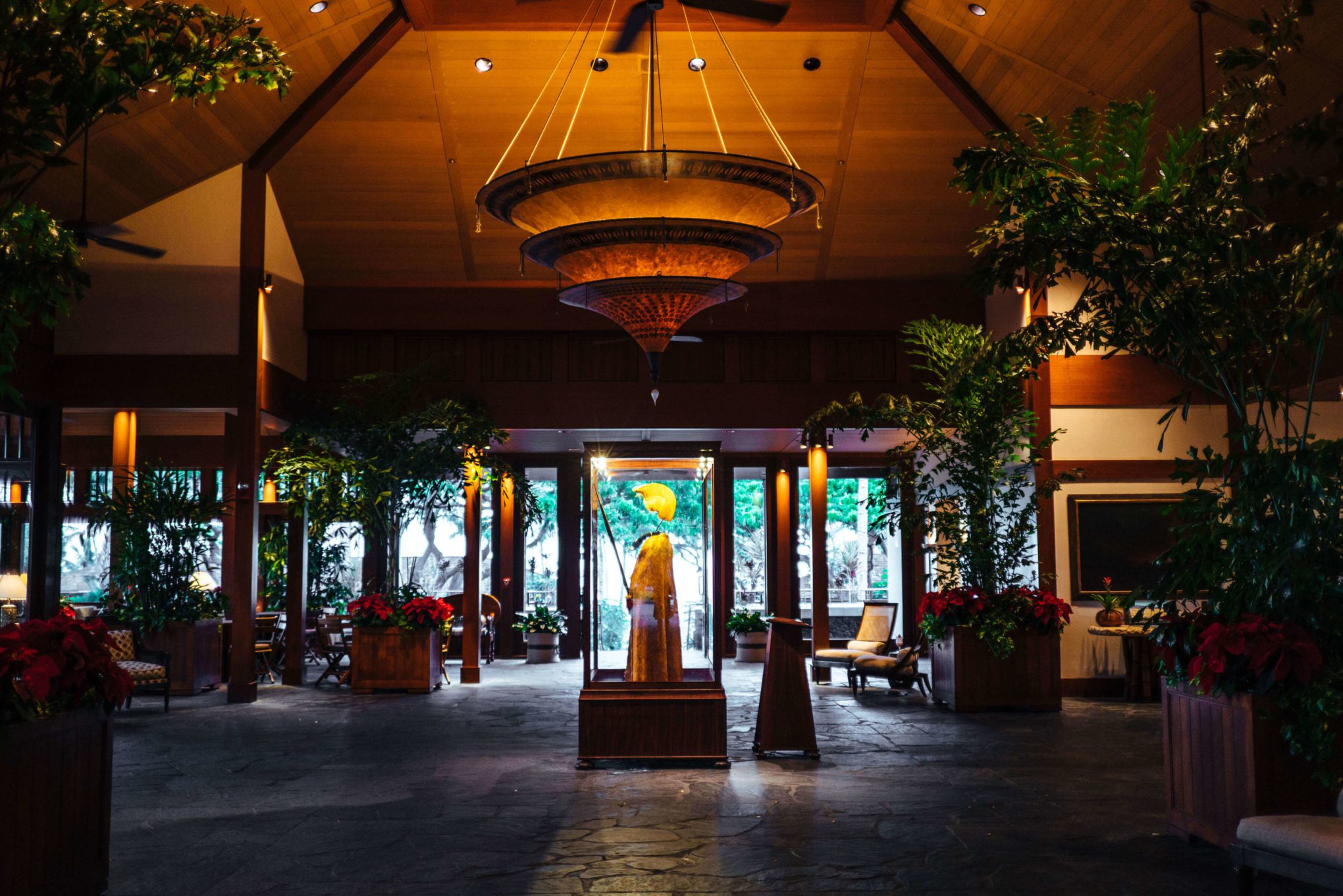 The lobby of the Four Seasons Hualalai on the Big Island of Hawaii hotel near kona, The Taste Edit