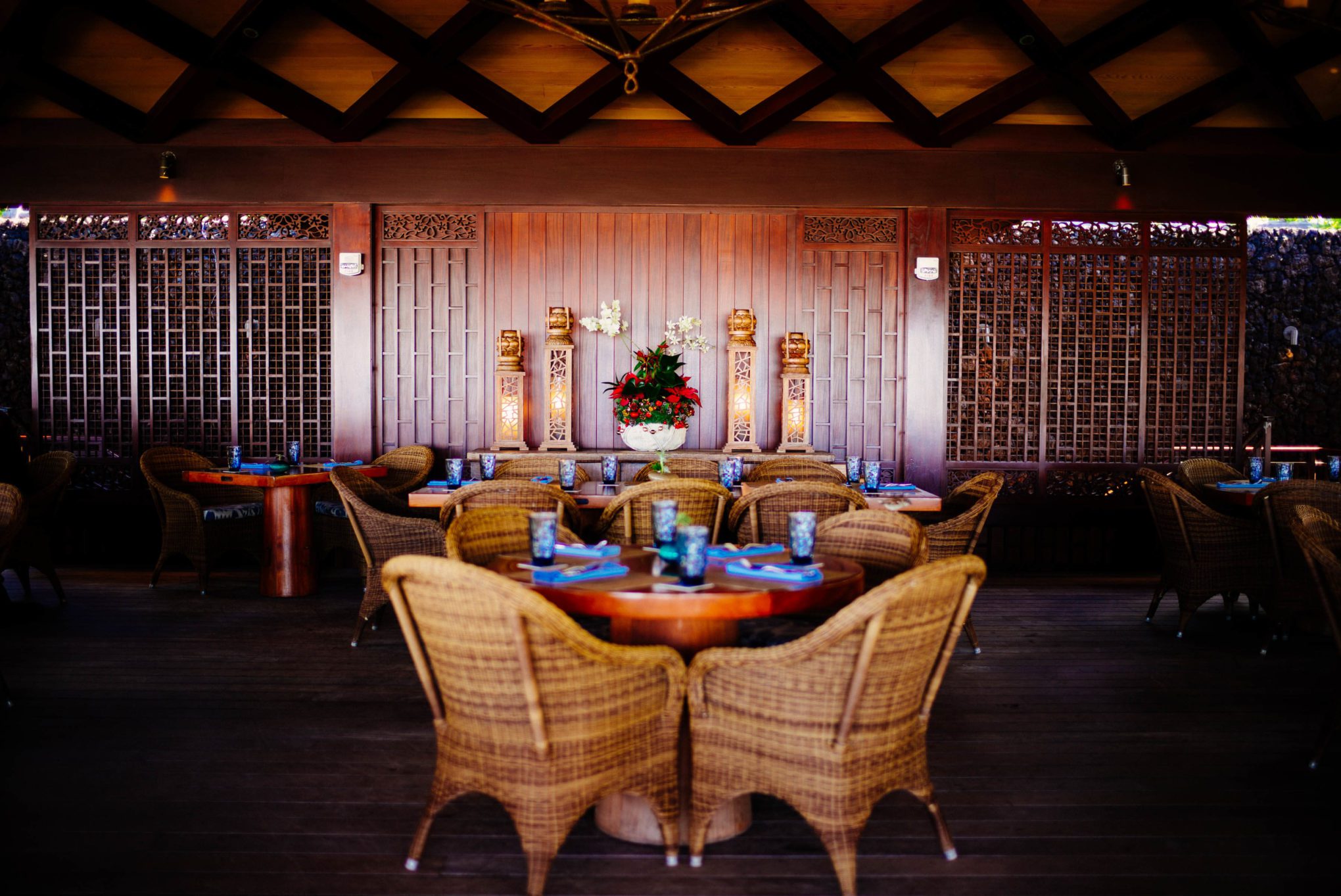Beach Tree Club Restaurant in Kona at Four Seasons Hualalai the luxury hotel, thetasteSF