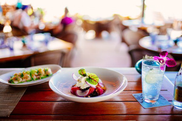 The best restaurant in Kona for lunch at the Beach Tree Club Restaurant at Four Seasons Hualalai the luxury hotel, thetasteSF