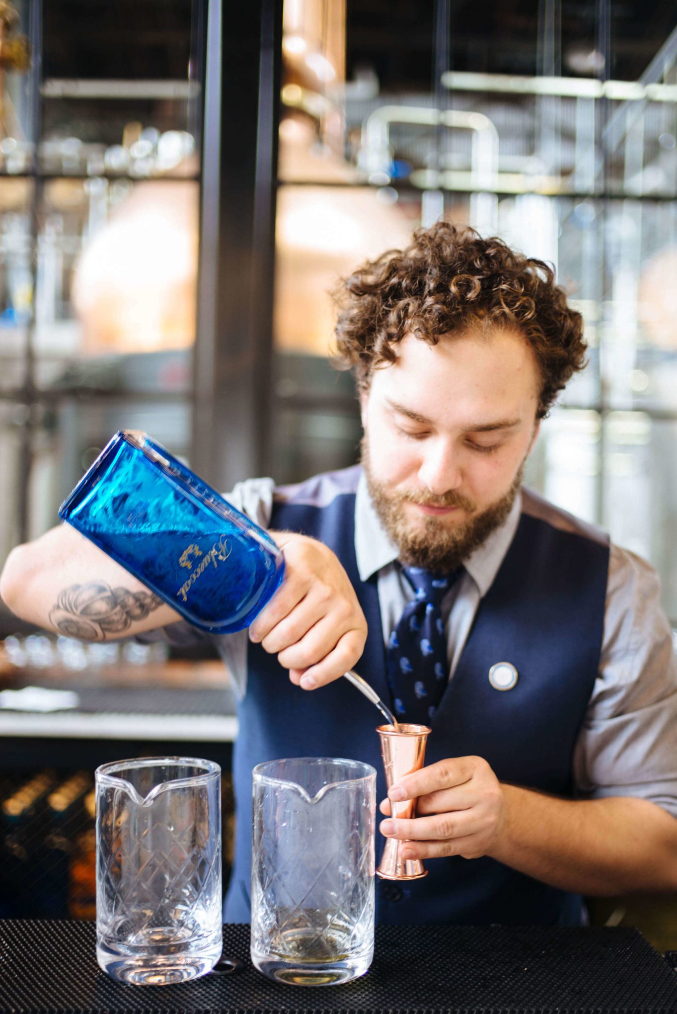 Try Bluecoat gin and visit Philadelphia Distilling for the best craft cocktails located  in Fishtown #cocktail #drink #travel #philadelphia #gin #thetasteedit