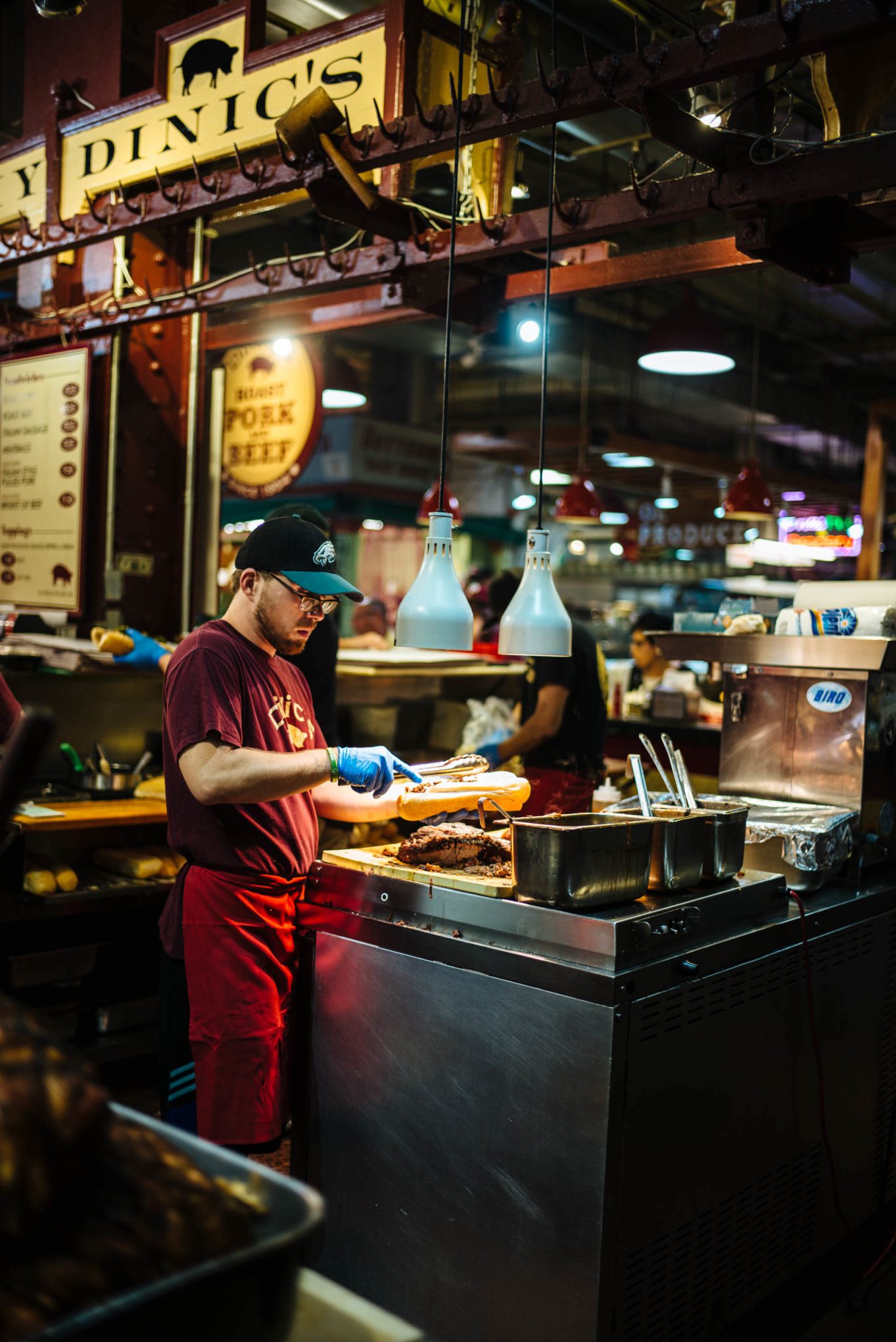 Visit Philadelphia for the best food and historical sites. You must visit the Reading Terminal Market for some of the best food in Philly in one place. #thetasteedit #travel #philadelphia #market #food #sandiwch #pork