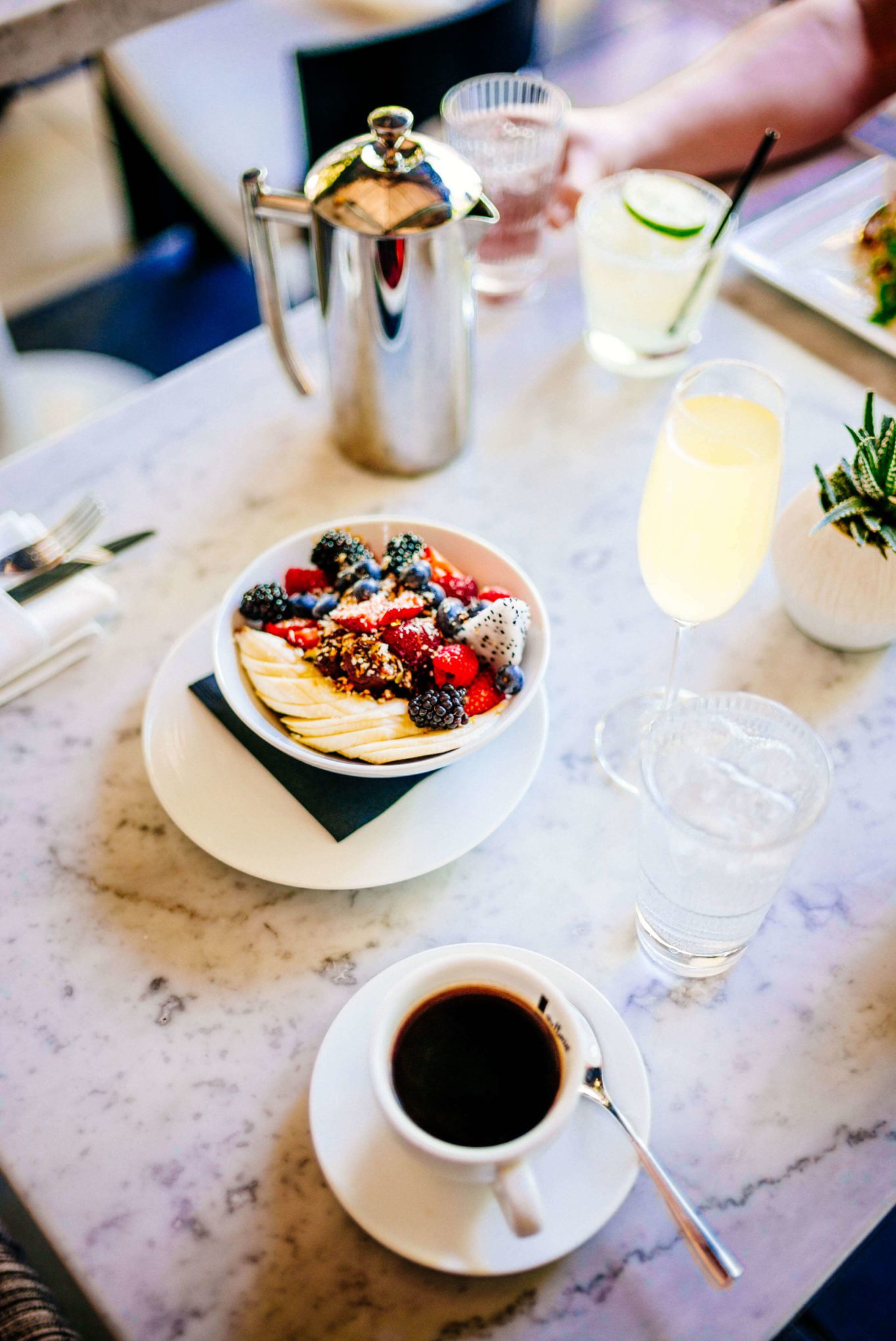 The perfect acai bowl at one of the best brunch restaurants in palm springs - Chi Chi at the Avalon Hotel Palm Springs , The Taste Edit