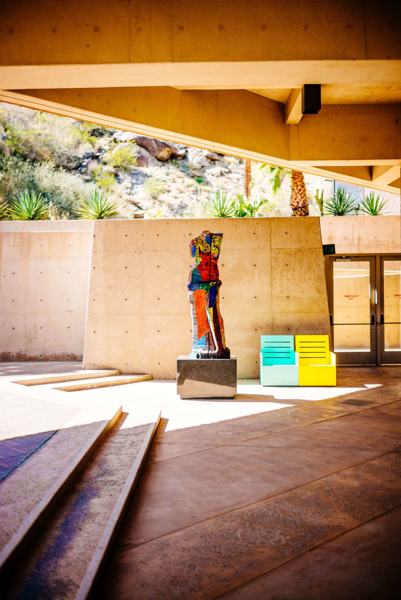 View this Chairs in the sculpture garden. If you love modern art you must visit the Palm Springs Art Museum, The Taste Edit