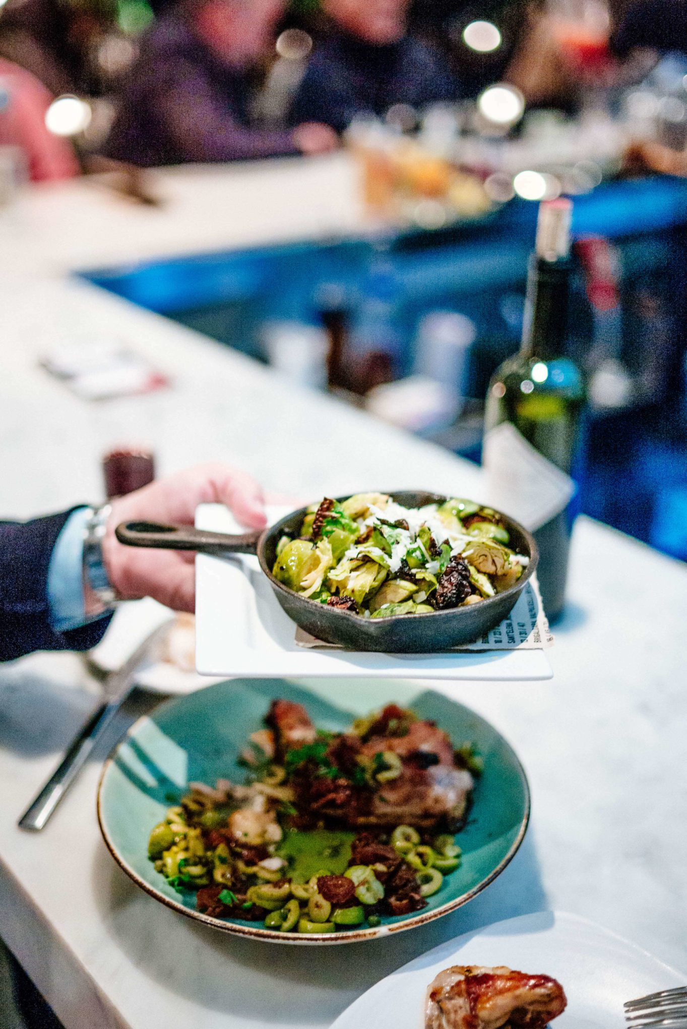 Try Birba's cacio e pepe brussels sprouts made with parmesan cheese, the perfect salad in Palm Springs, The Taste Edit