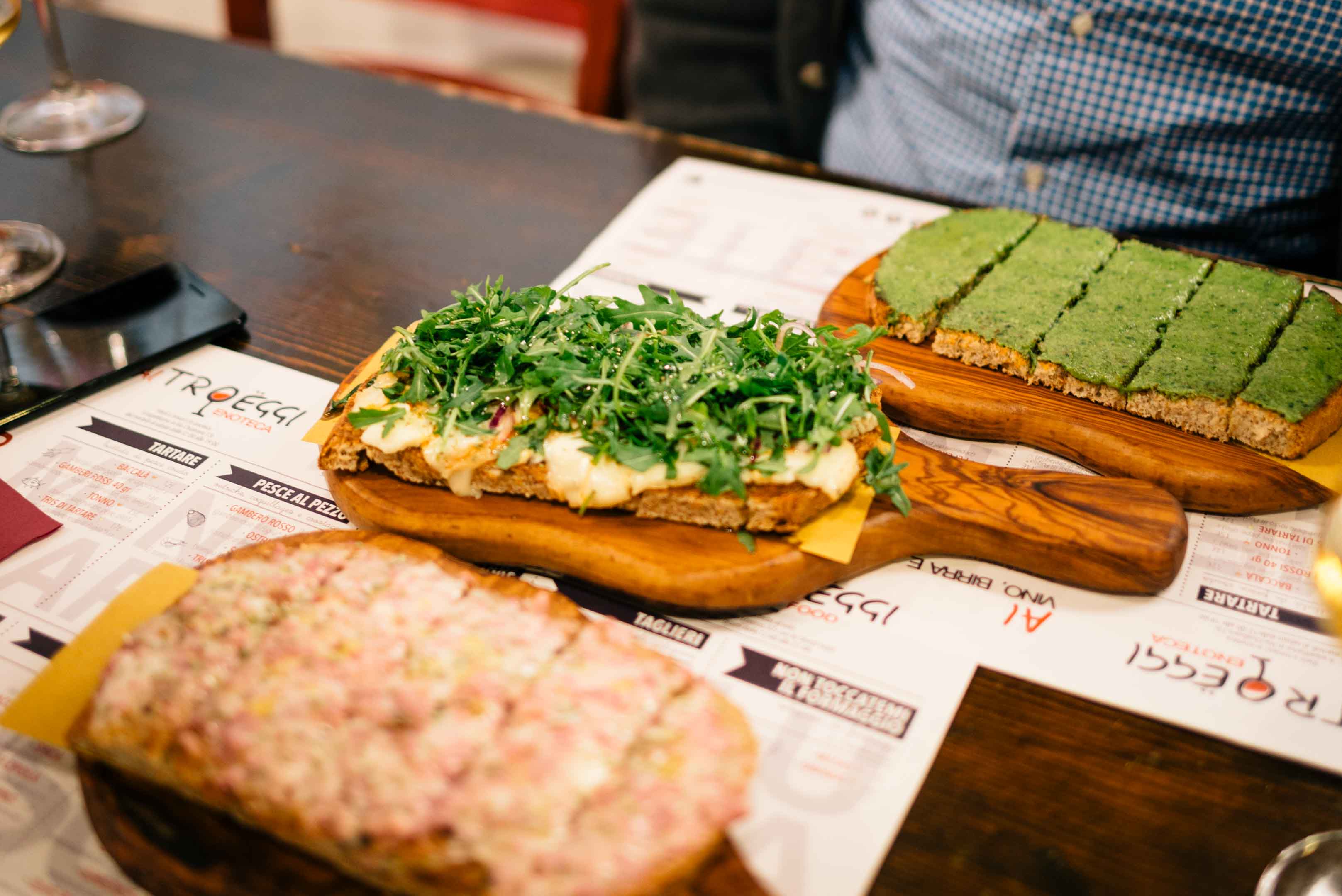 This natural wine bar and bruschetta restaurant in Genova.