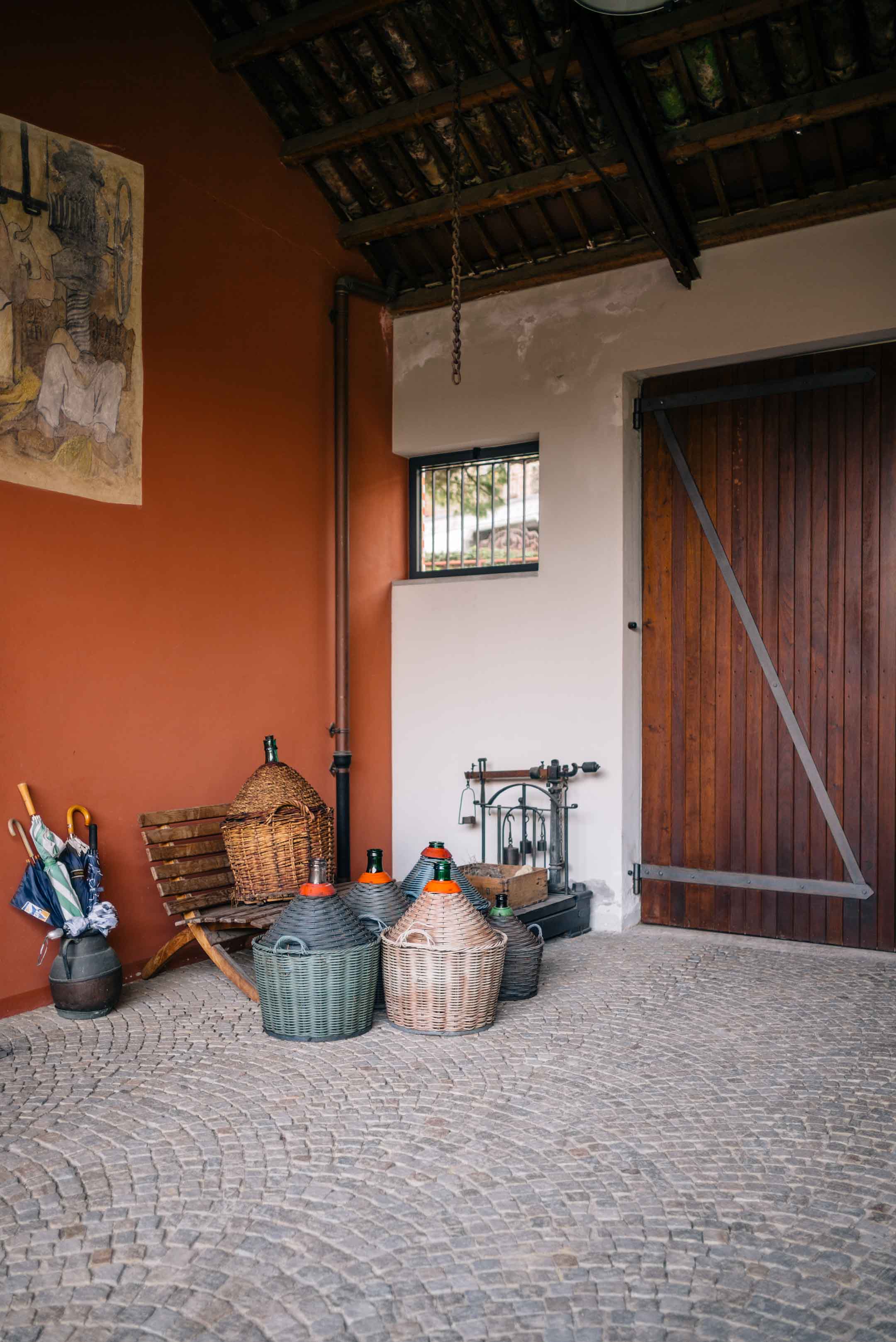 wine storage at legendary winery Bartolo Mascarello in Piedmont, one of the best wineries in piedmont, see The Taste Edit’s visit.