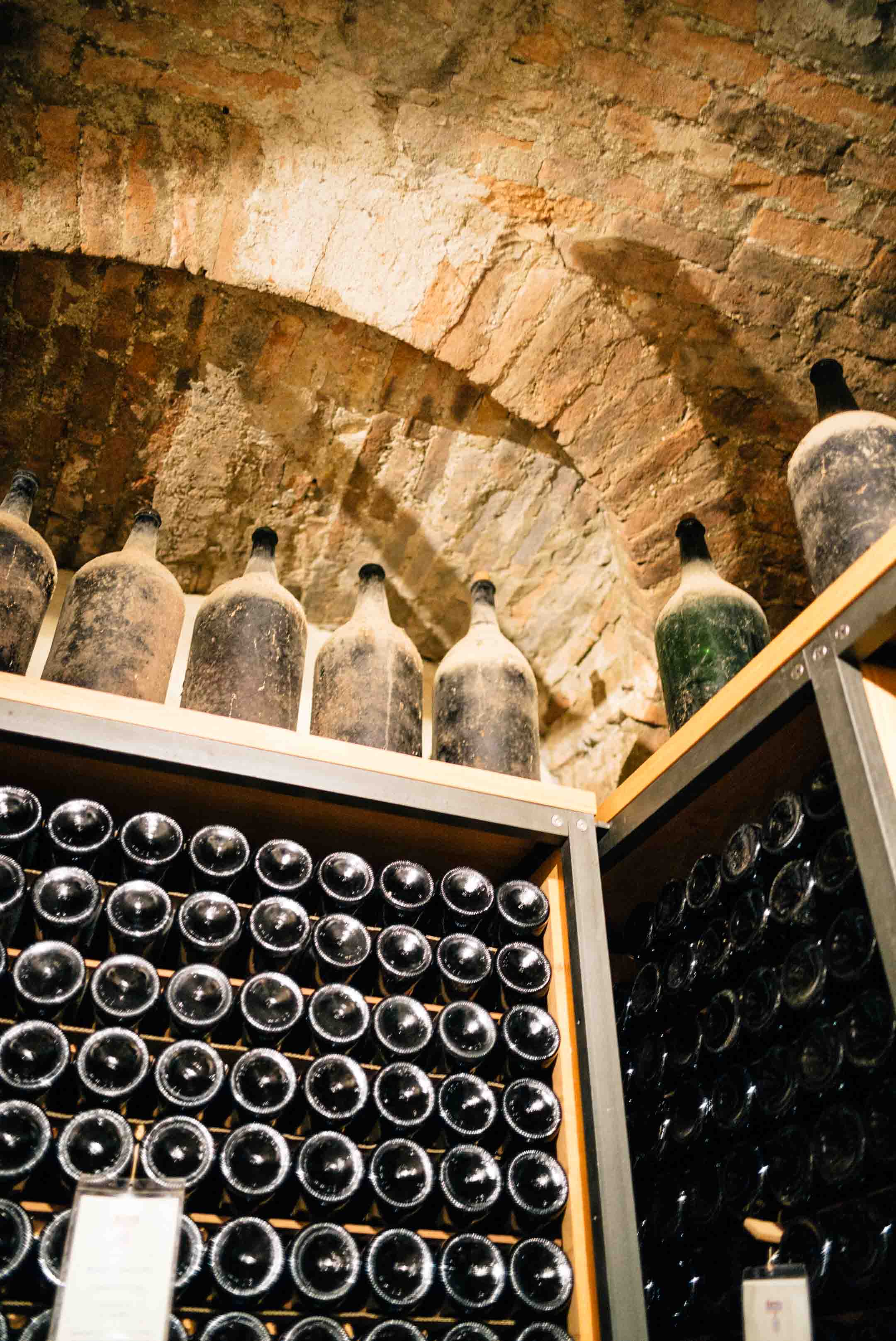 Bottles used at legendary winery Bartolo Mascarello in Piedmont, one of the best wineries in piedmont, see The Taste Edit’s visit.