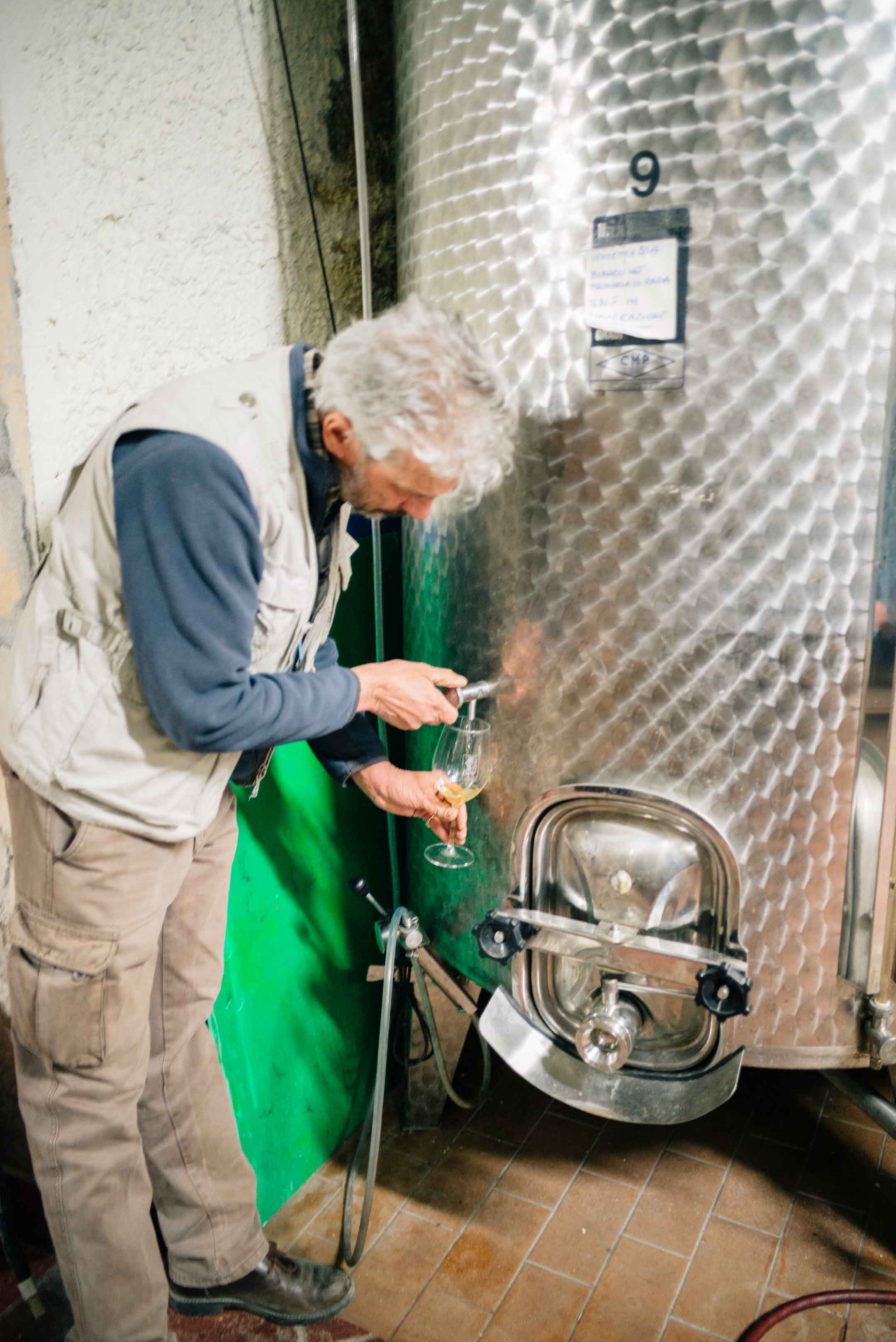 The Taste Edit, culinary photographers, recommends visiting this magical winery in northern Italy. Castello di Stefanago is near the town of Pavia in Lombardy. Winemaker and owner Giacomo Baruffaldi gives us a tour of the winery where they make Baruffaldi natural wines. Tasting from the steel tanks with Giacomo.