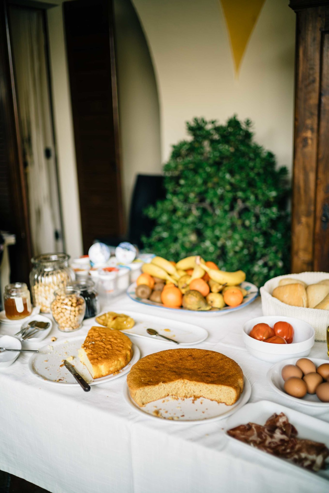 Traditional Italian breakfast can include cake too! This Bed and Breakfast in Piedmont served cake, fruit, baked apples, hard boiled eggs, and more. Make this cake recipe - Torta di Nocciole - The Taste Edit shares a Hazelnut Cake recipe from Piedmont.