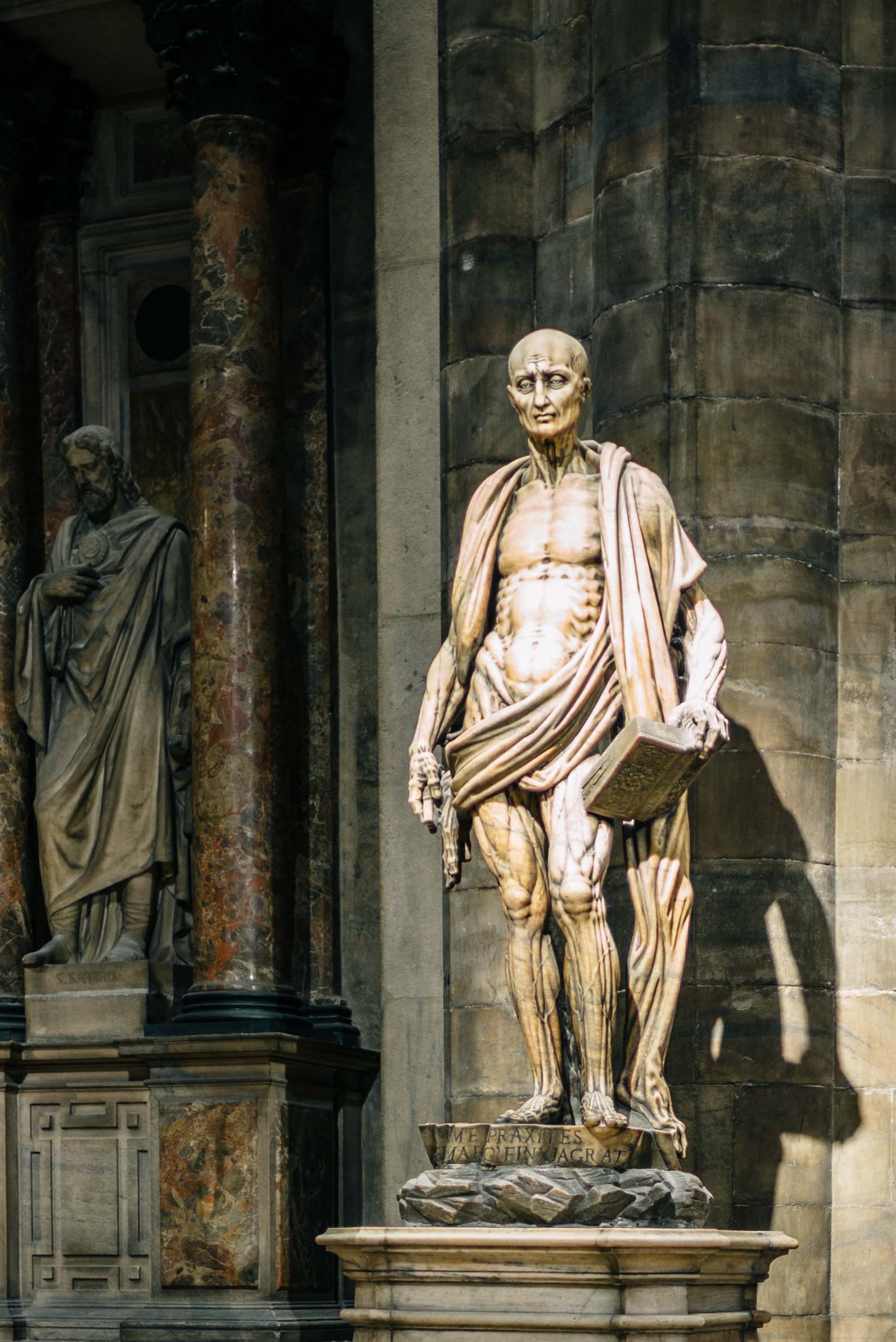 St Bartholomew by Marco d'Agrate in milan cathedral duomo di milano, the taste edit