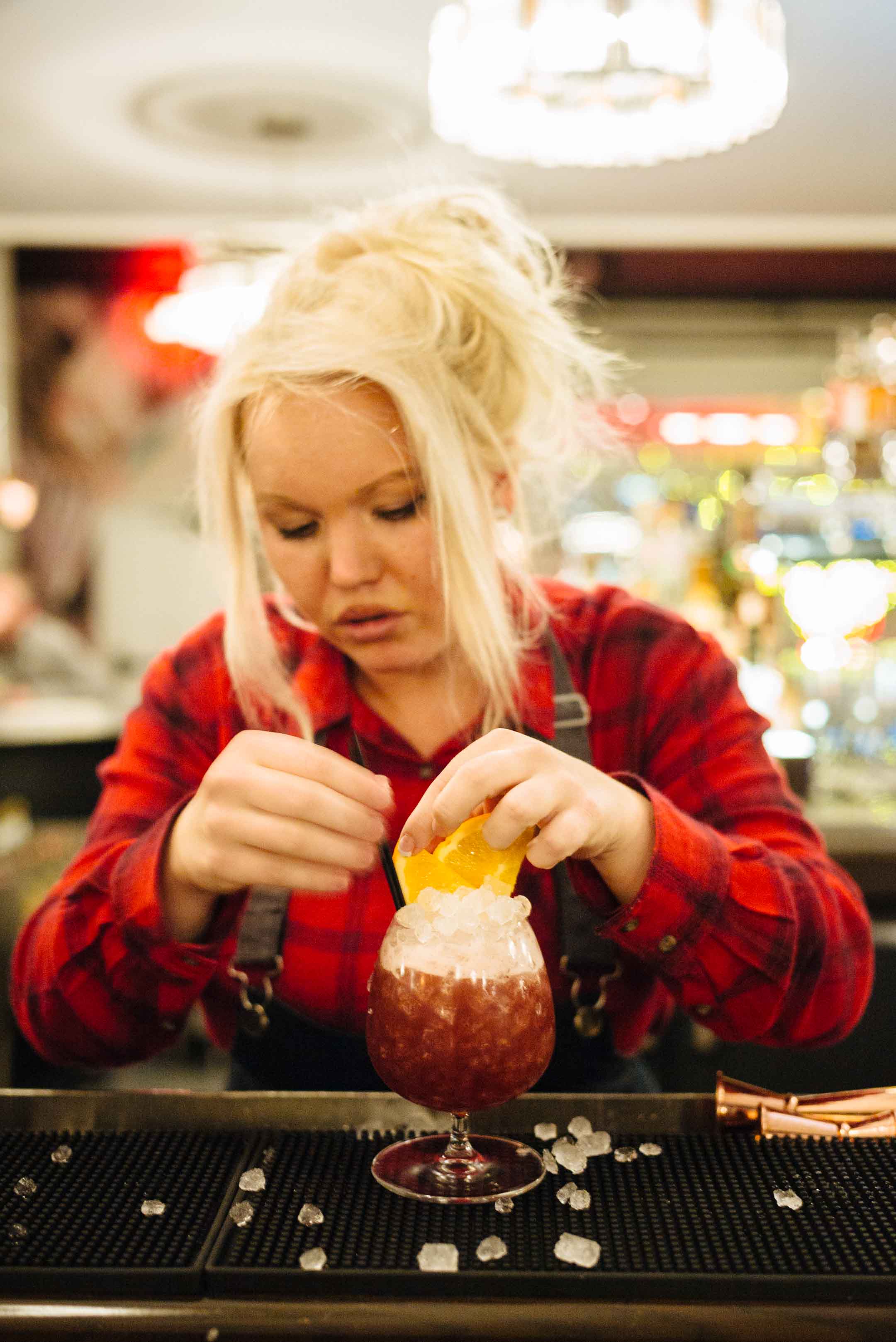 Make the World's Fair cocktail with sloe gin from LA Jackson in Nashville - the best rooftop bar in Nashville., The Taste Edit