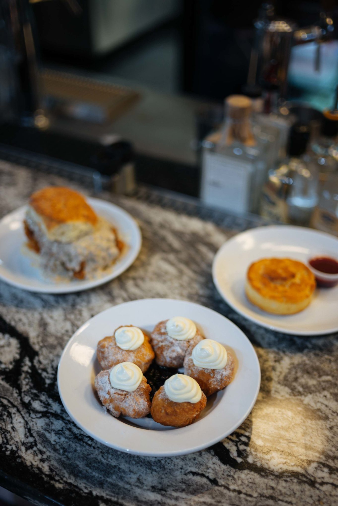 The chicken biscuit and bonuts from Biscuit Love in Nashville