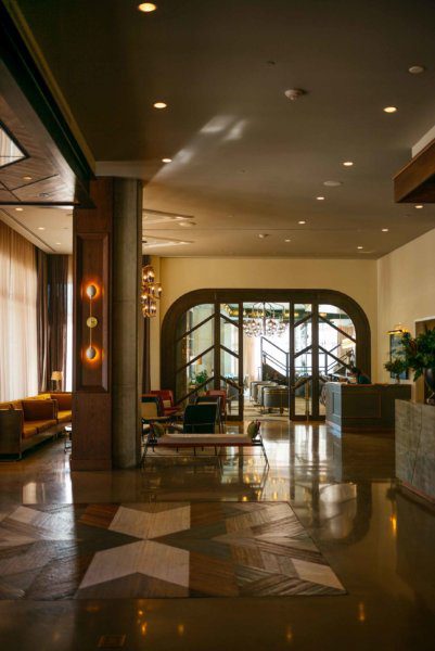 The Taste Edit shows the beautiful lobby in the Thompson Nashville hotel located in the gulch neighborhood in downtown Nashville.