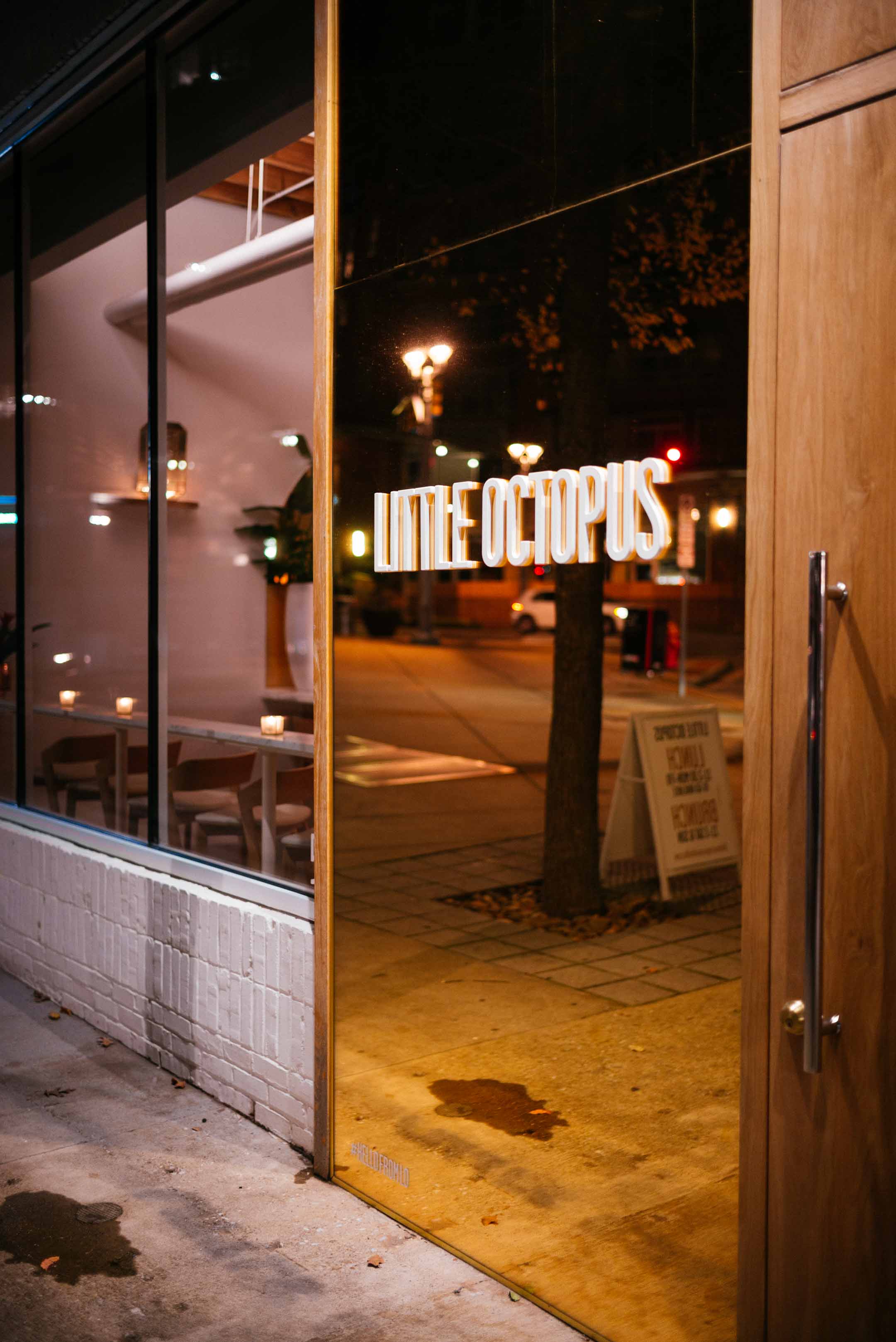 An adorable restaurant Little Octopus restaurant in the gulch Nashville