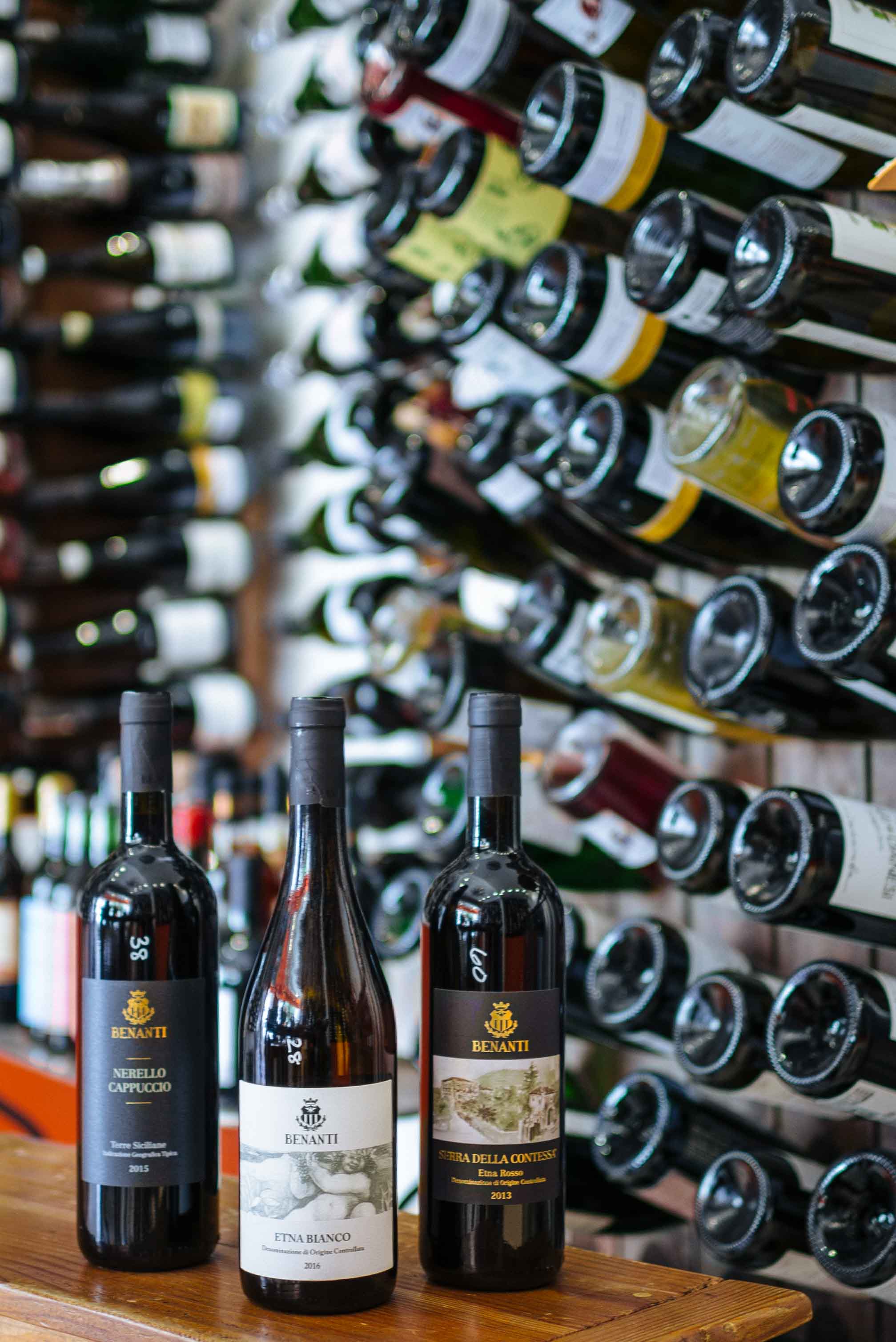 Get a bottle of Benanti Wine from Sicily at Biondivino Wine Shop in San Francisco