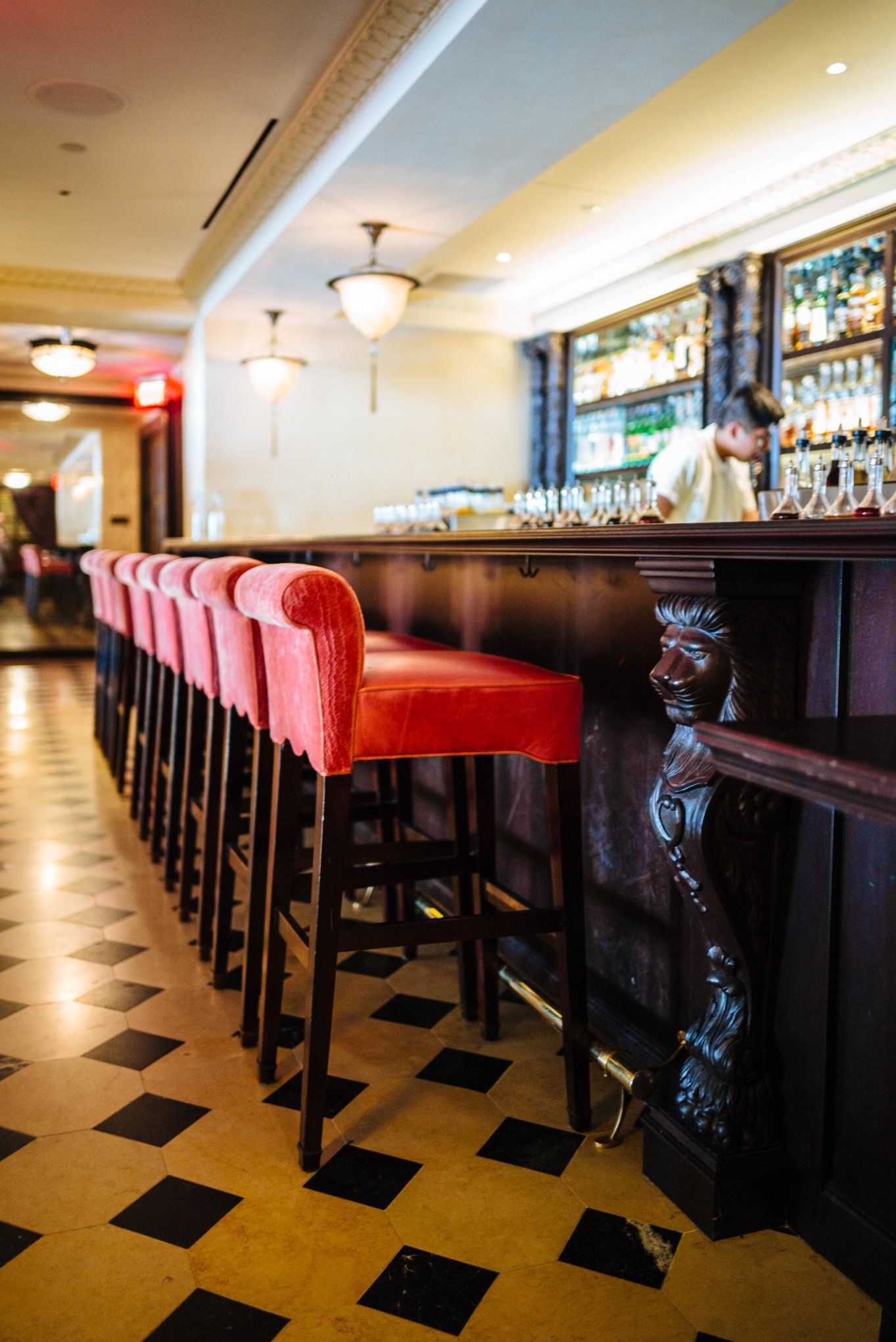 Bar at The Nomad Hotel in downtown LA restaurant 