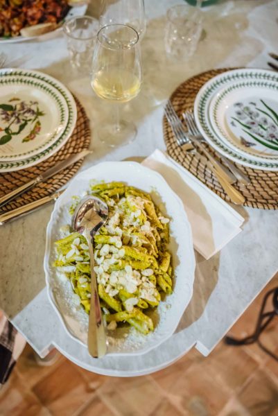 Learn how to make this Sicilian Pesto Pasta traditional sicilian pasta recipe Pesto alla Trapanese from The TasteSF who discovered it in Sicily
