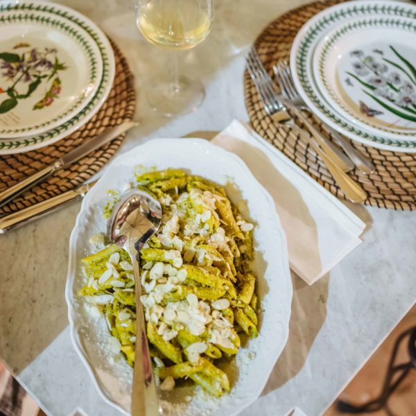 Learn how to make this Sicilian Pesto Pasta traditional sicilian pasta recipe Pesto alla Trapanese from The TasteSF who discovered it in Sicily