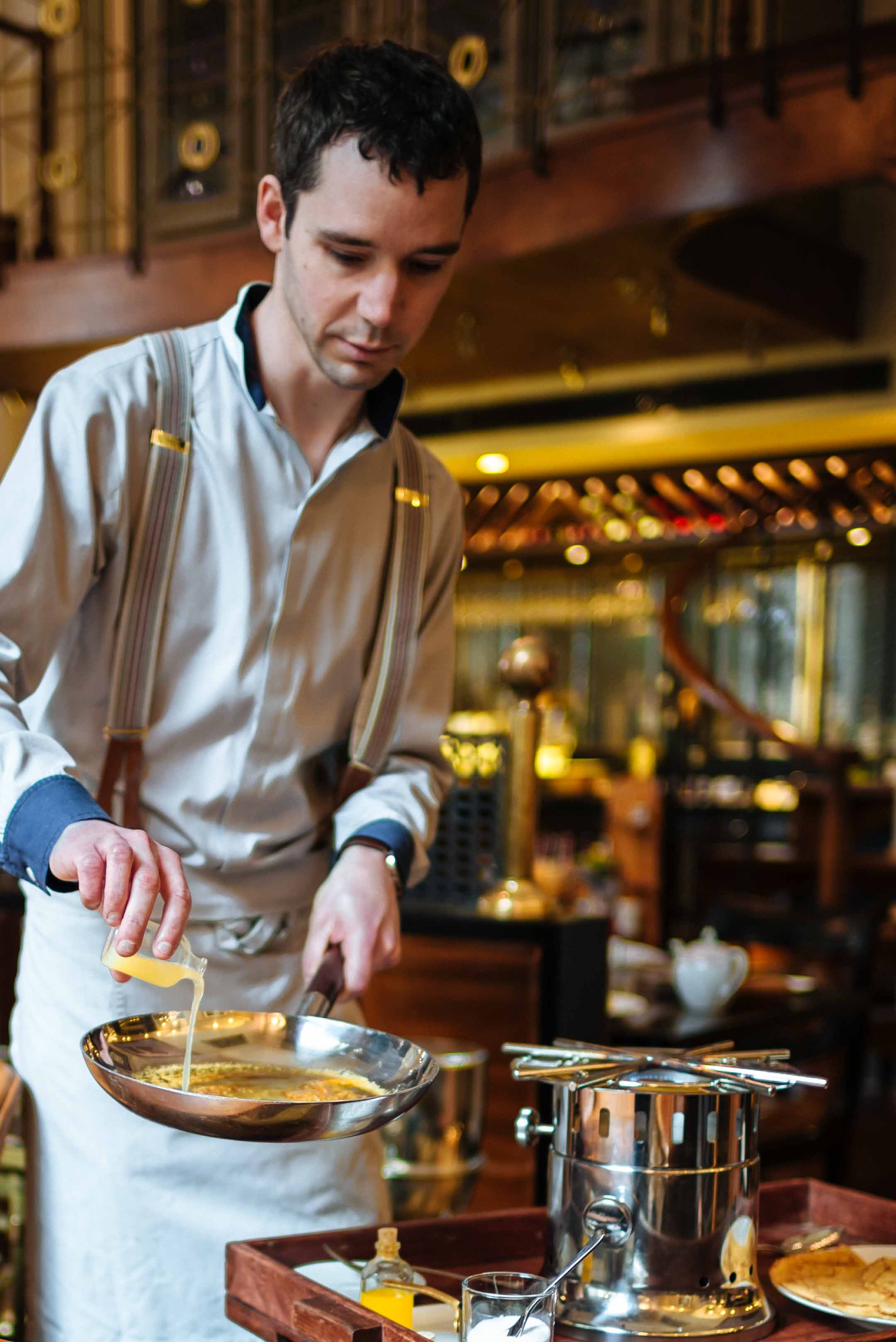 The Taste Edit loves the crepe suzettes table side at the Sofitel London St. James hotel's restaurant in London