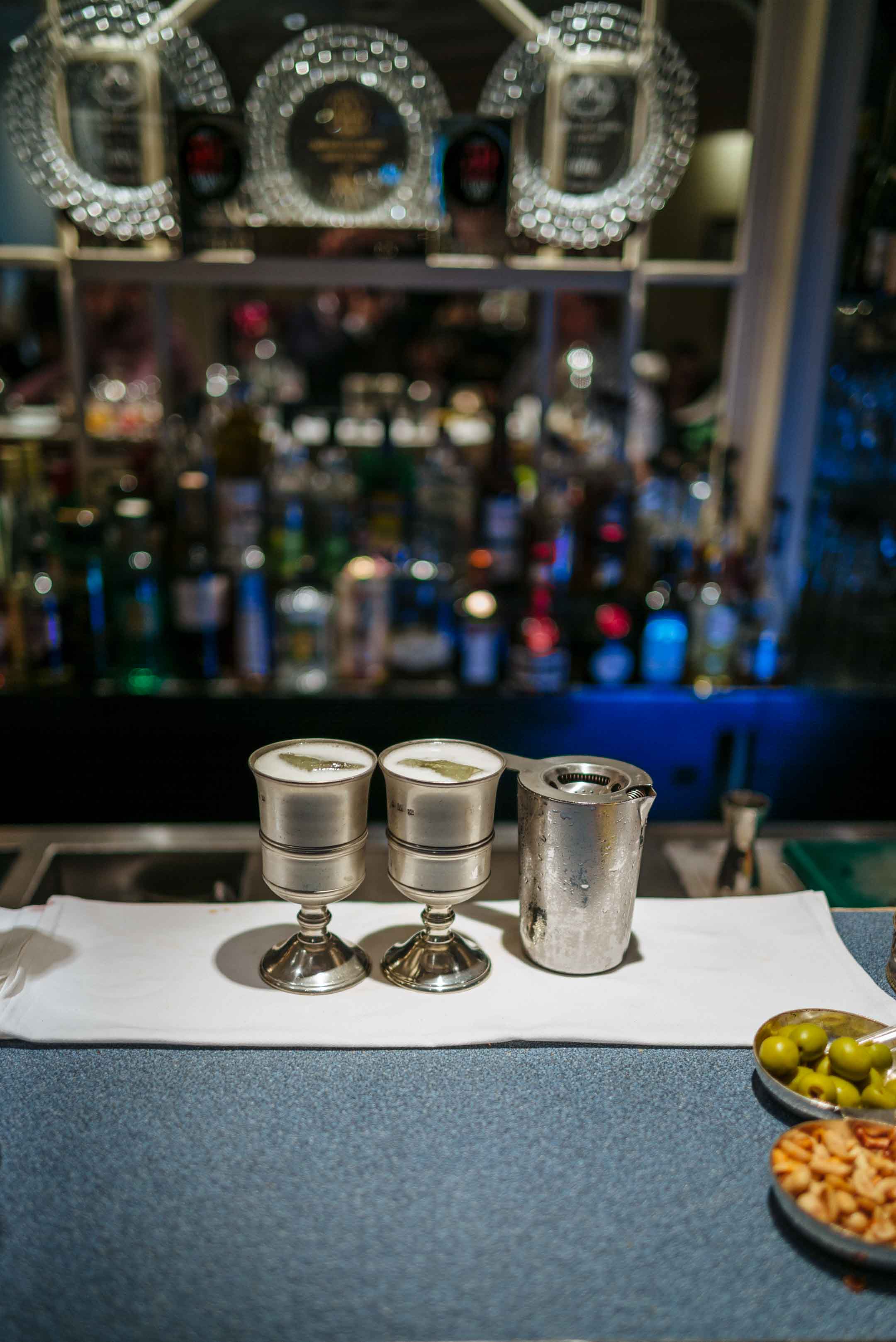 Cocktails at The American Bar in London at The Savoy Hotel for cocktails