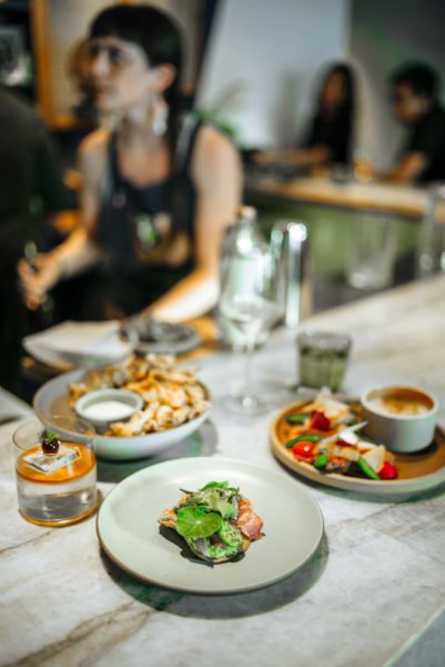 True Laurel has the best bar food in San Francisco from david barzelay, try the tostada, hot crab dip, and fried hen of the woods mushrooms with “sour cream n’alliums” dip