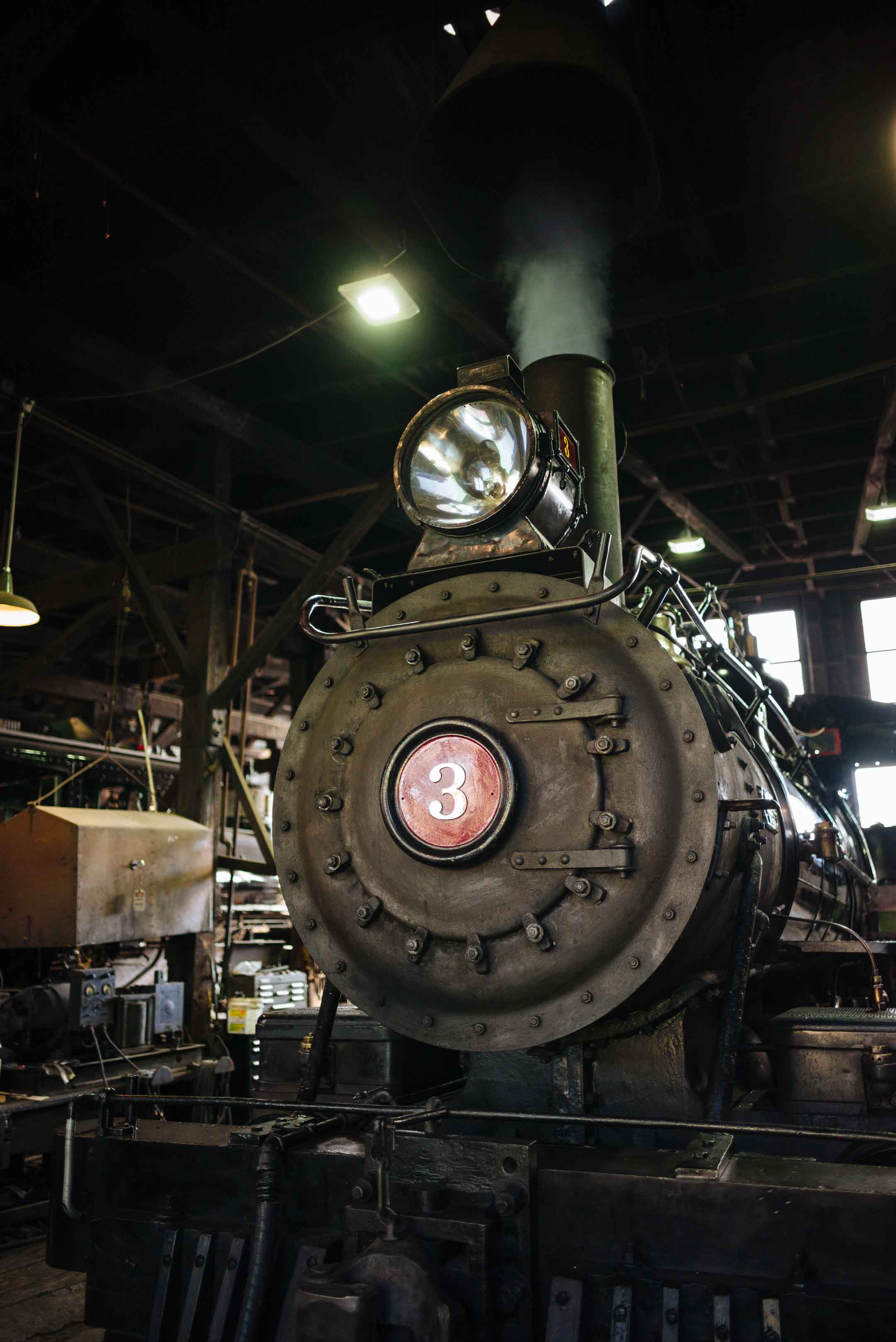 Visit Railtown 1897 State Historic Park in Tuolumne County California. Check out engine number 3 used in many movies.