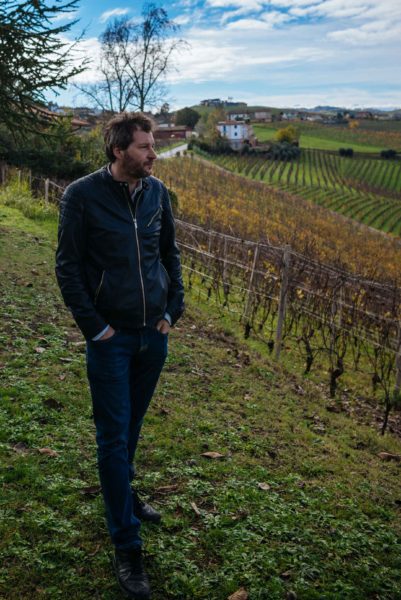 Alfio Cavallotto of Cavollatto wines outside of Castiglione Falletto - view of the vineyards in the Barolo region in Piedmont