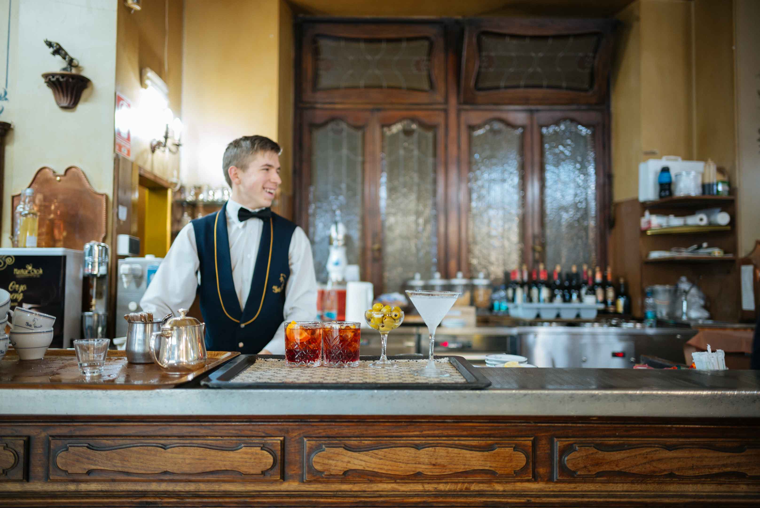 Cocktails at Caffe Torino in Torino, Italy